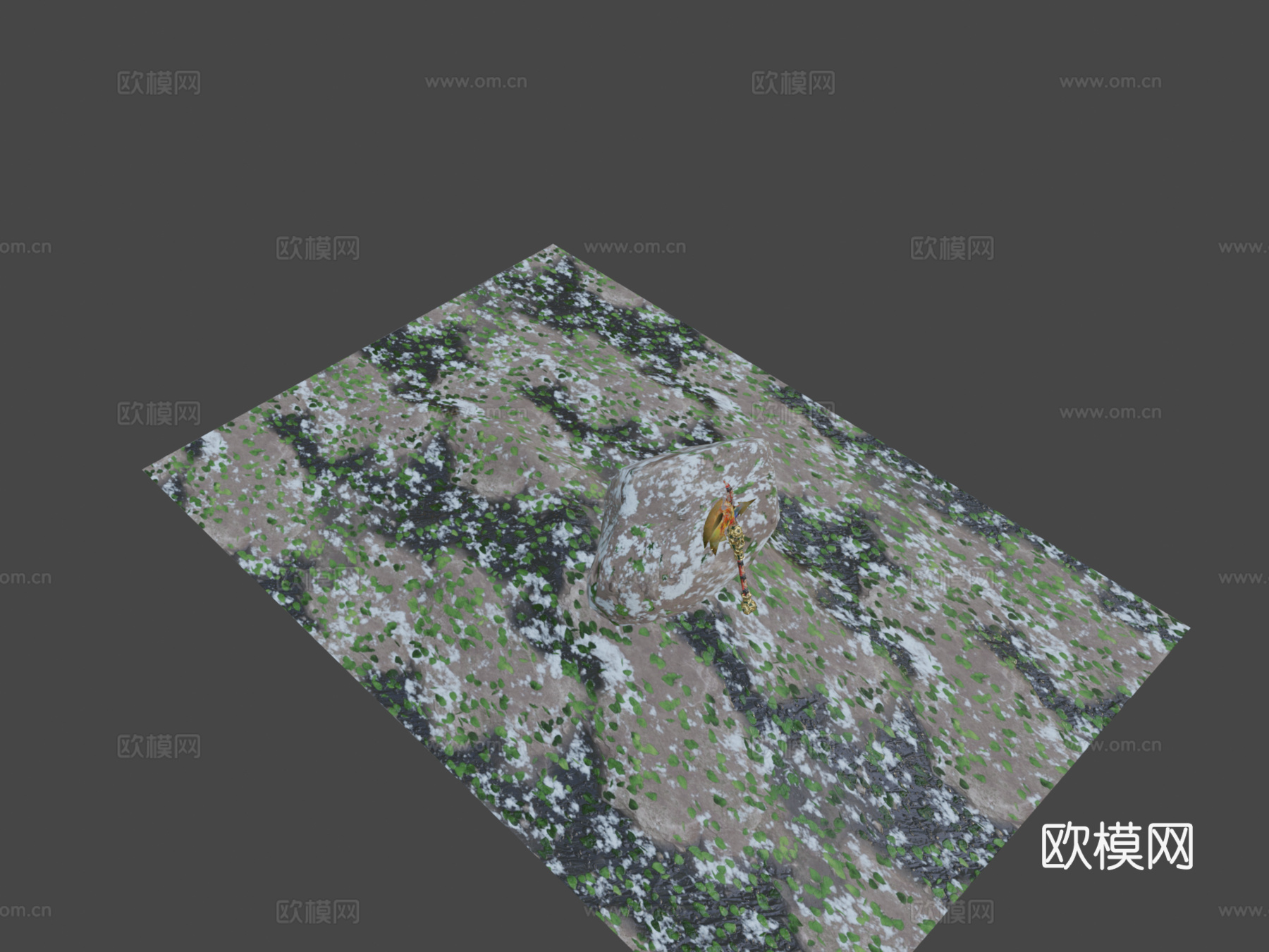 失落神殿之斧3d模型下载（渲染图1）