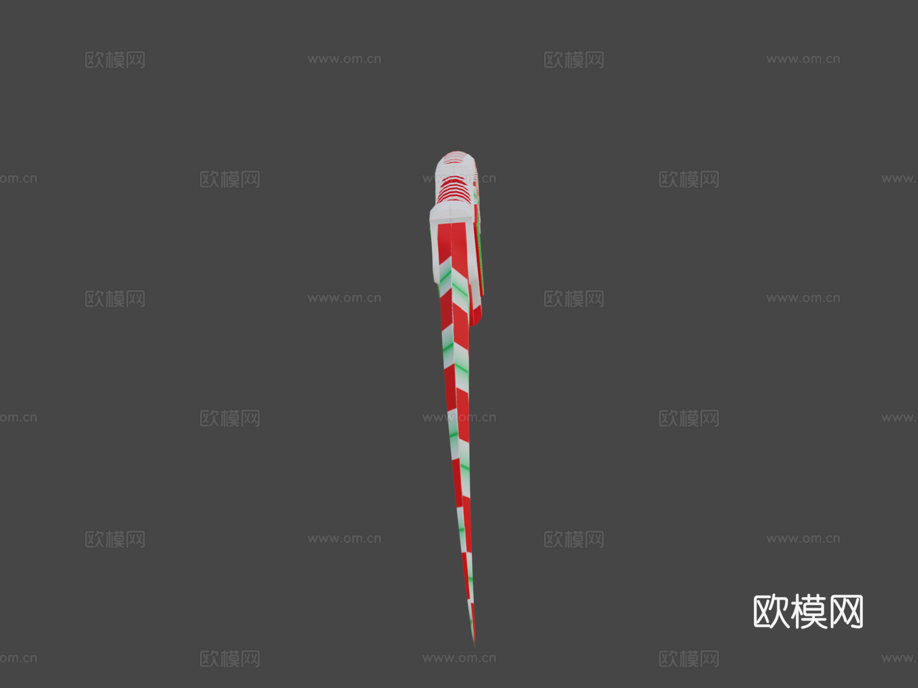 爪刀糖果手杖3d模型下载（渲染图6）