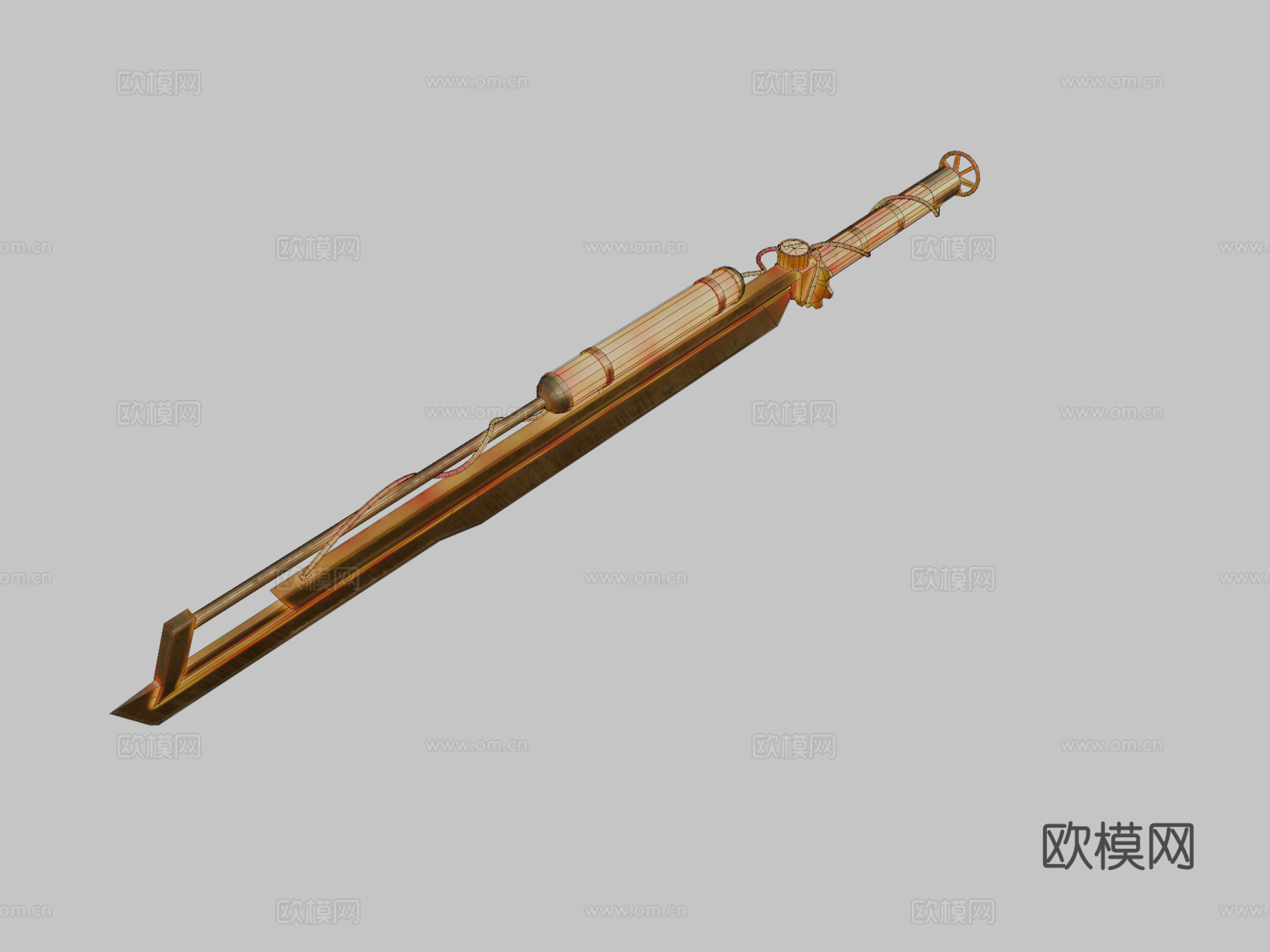 蒸汽朋克金剑发光23d模型下载（渲染图2）