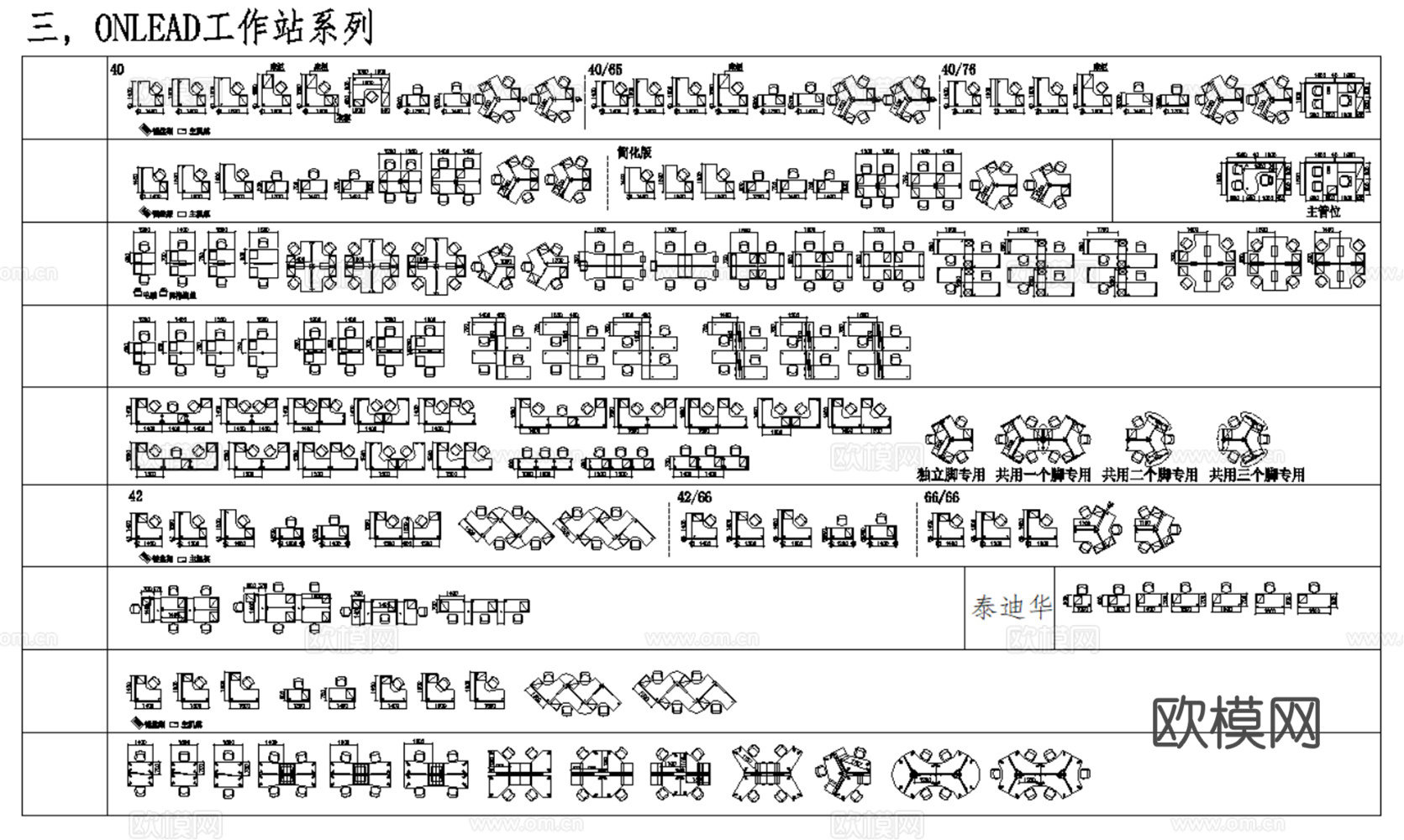 2026办公空间办公室办公桌椅CAD平面图块cad施工图