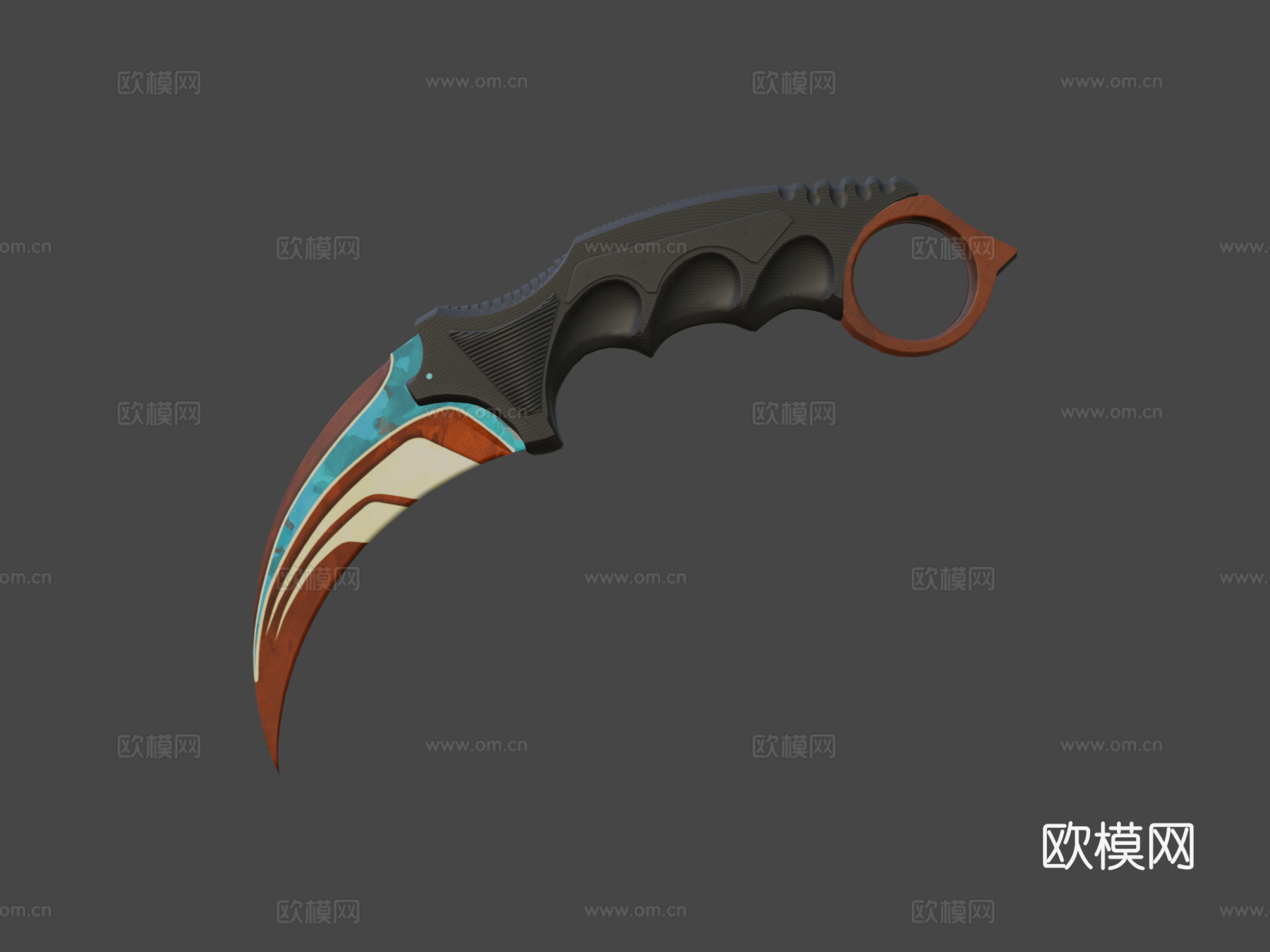 冰霜反叛爪刀3d模型下载（渲染图7）