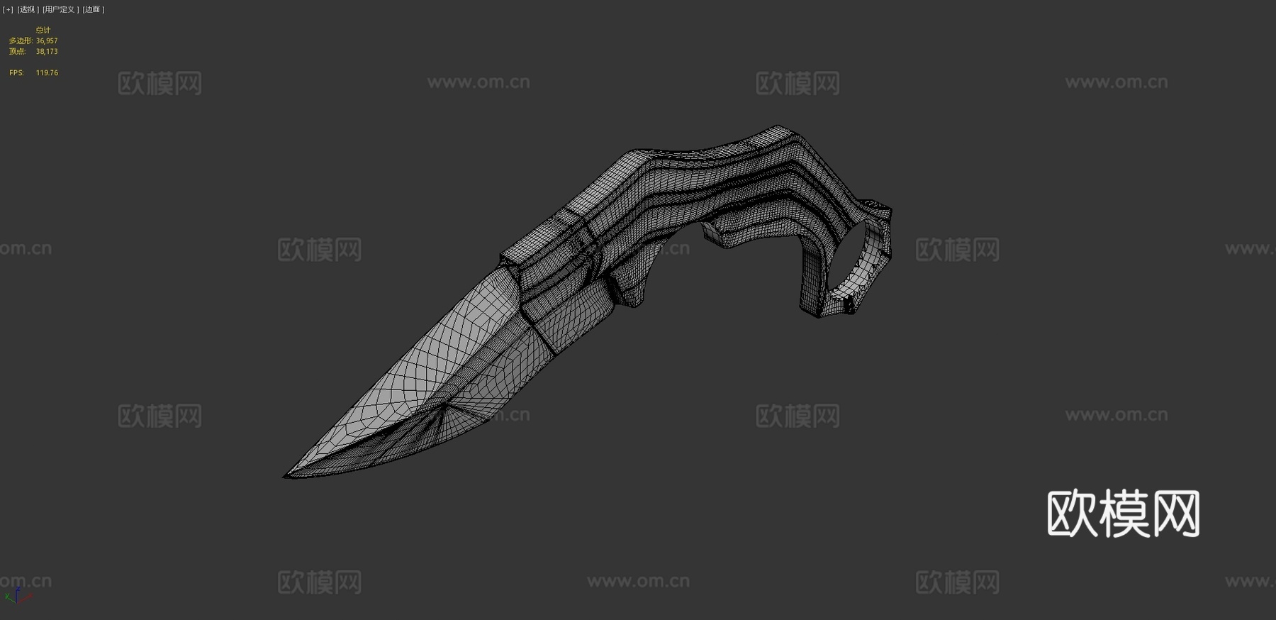 短刀3d模型下载（渲染图3）