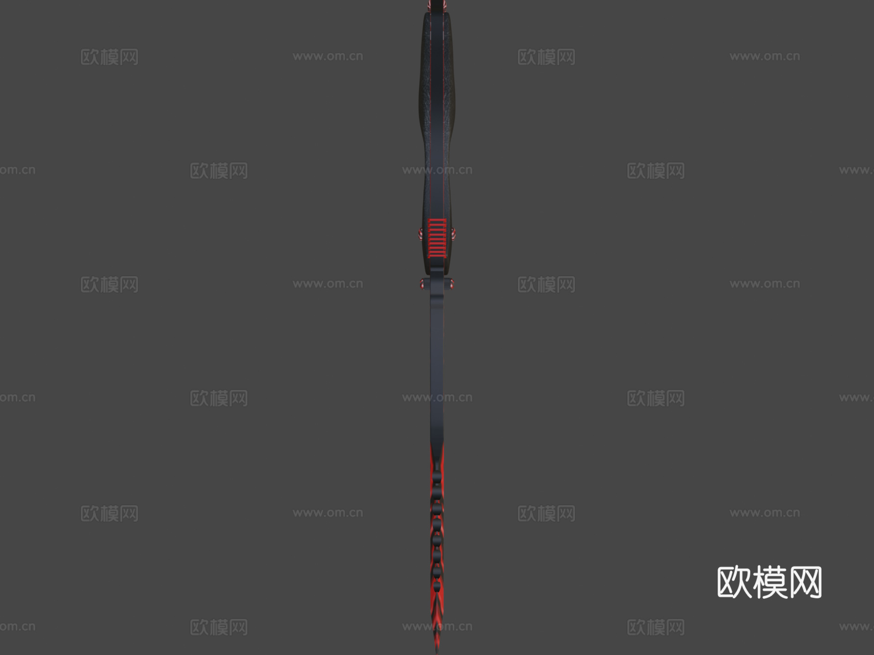 猎人刀擦伤红3d模型下载（渲染图5）