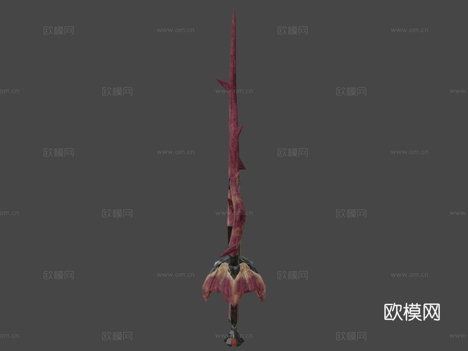 皇家玫瑰剑怪物猎人世界3d模型下载（渲染图6）
