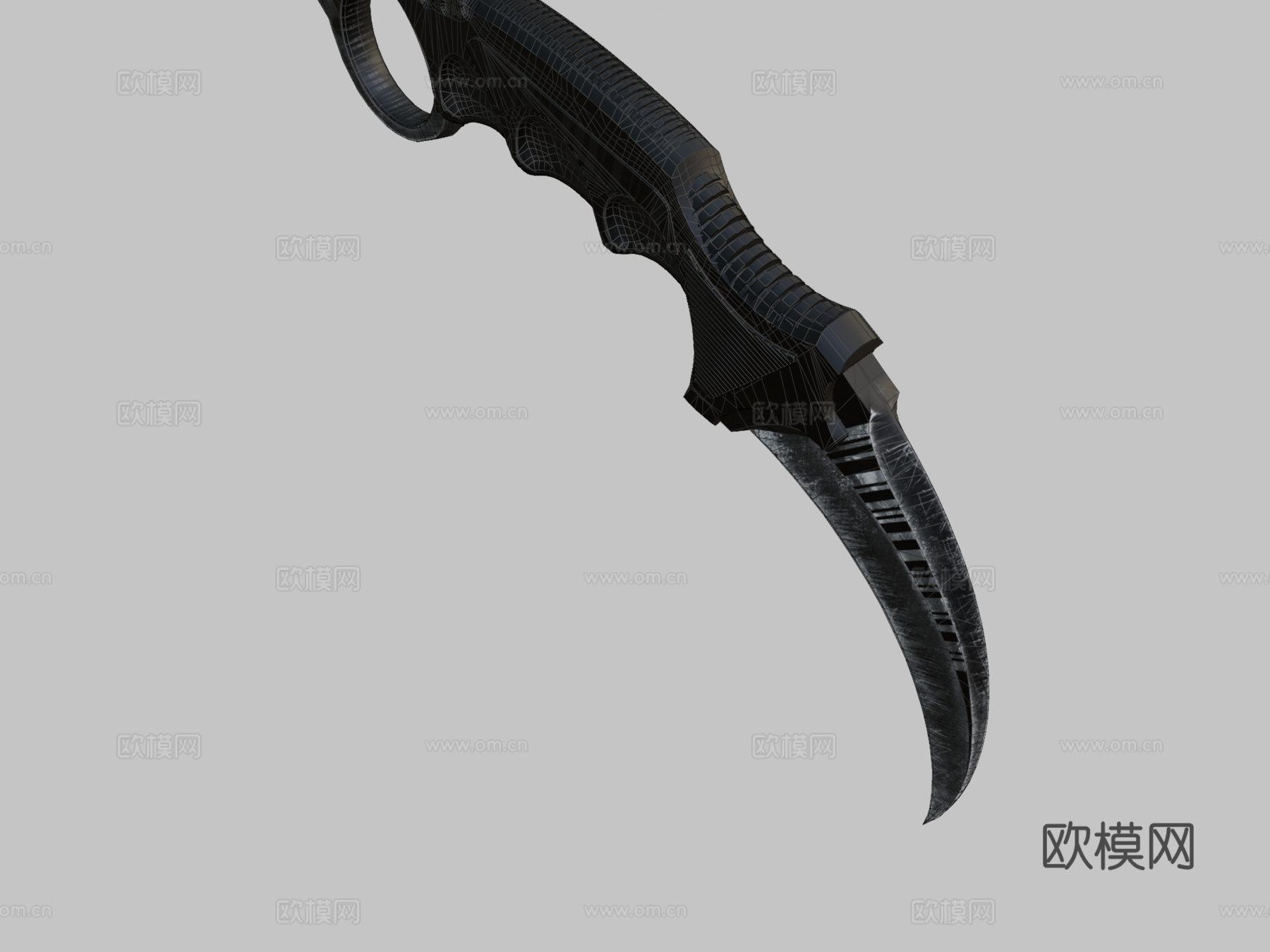 爪刀条形码3d模型下载（渲染图2）