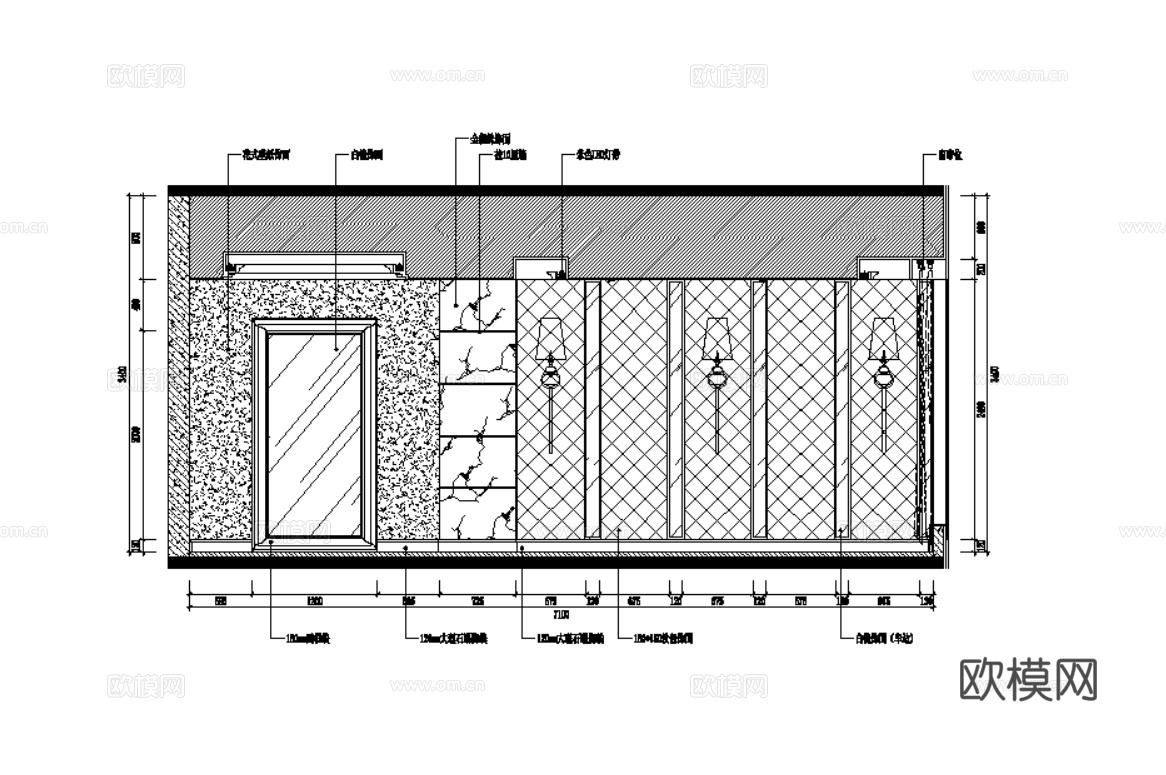 5套现代商务KTV室内CAD施工图效果图cad施工图