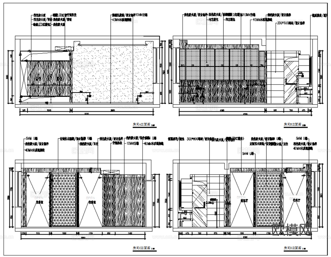 6套现代月子中心会所妇产医院CAD施工图最新整理合集cad施工图