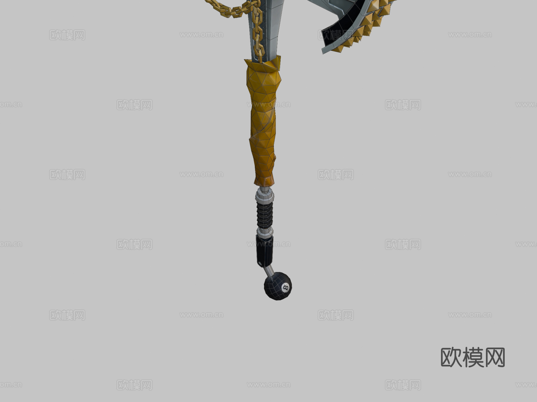 采集工具离合斧3d模型下载（渲染图2）