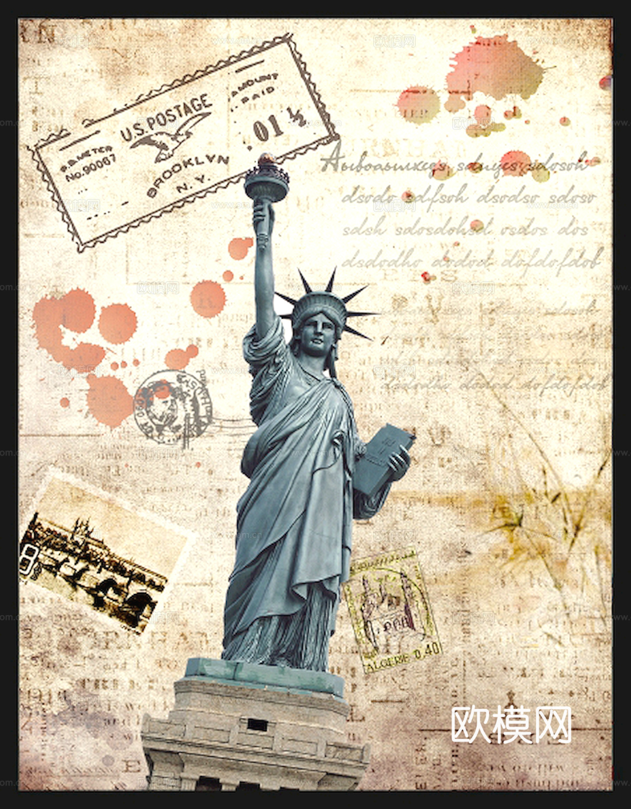 中式新中式挂画壁画字画山水花鸟背景墙壁纸装饰画抽象画油画下载