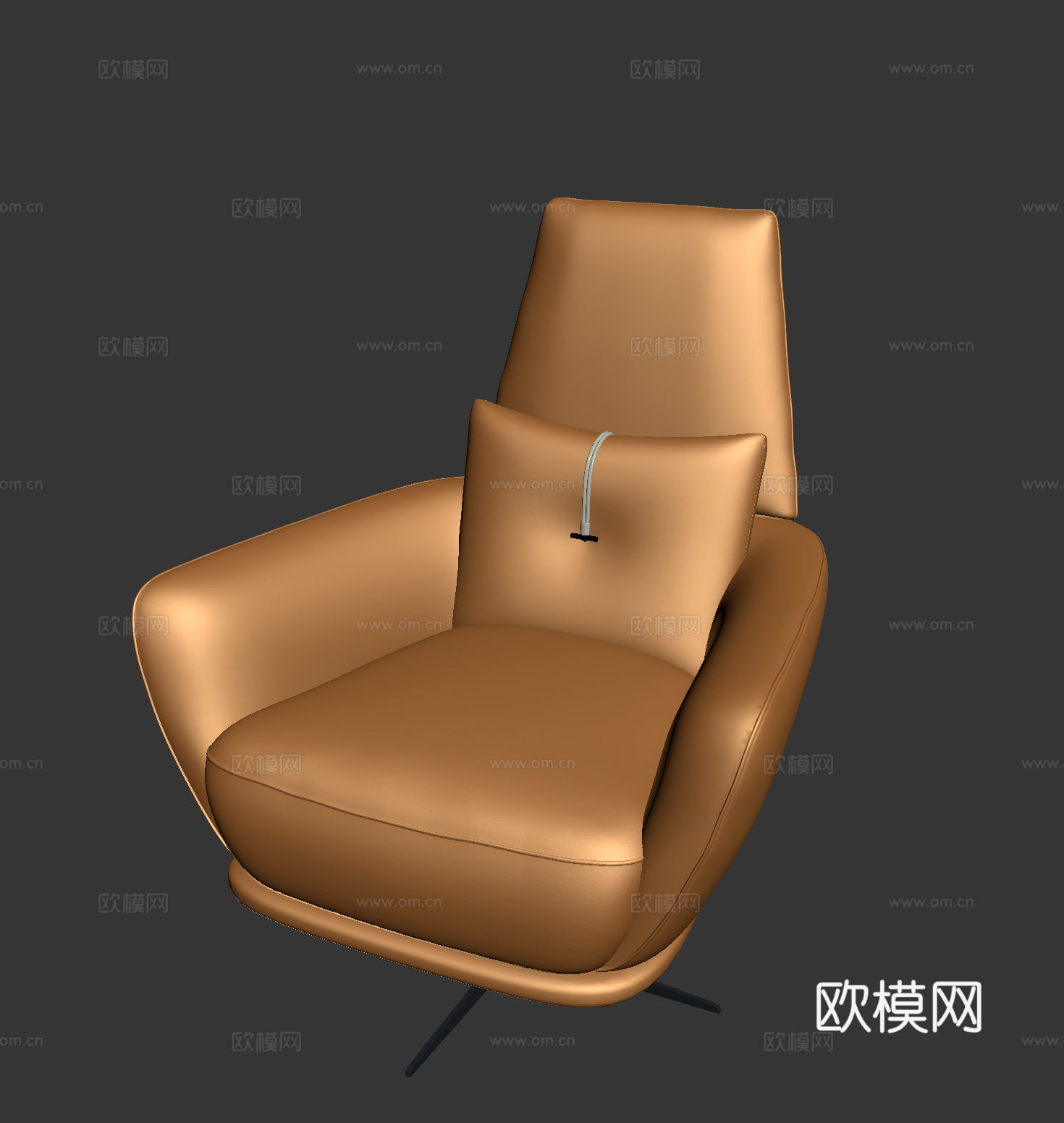 现代休闲办公椅 布艺su模型