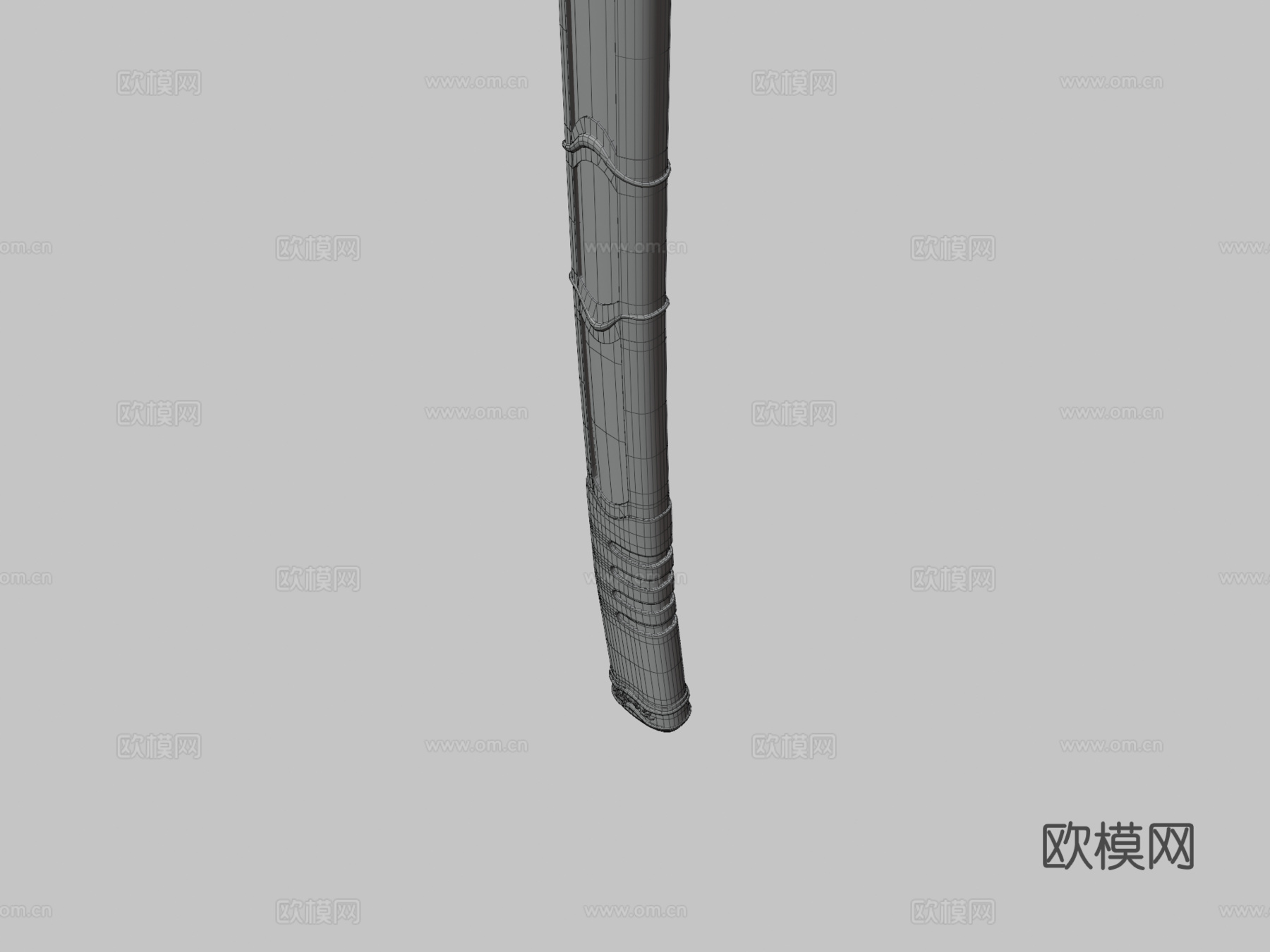 弯曲军刀柄3d模型下载（渲染图3）