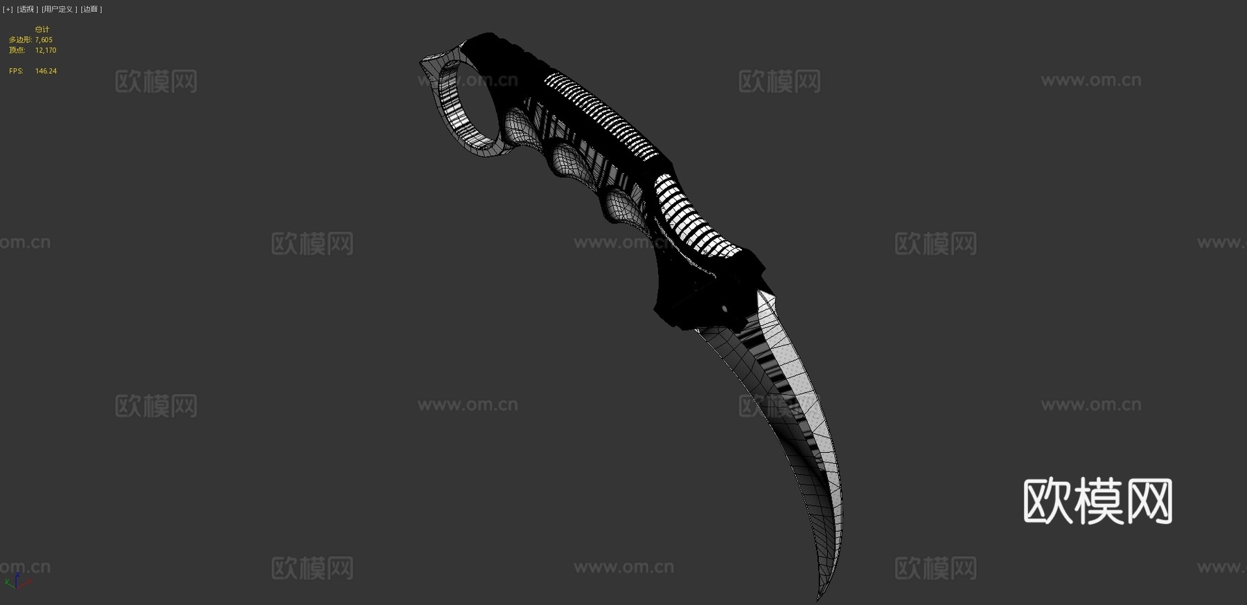 爪刀条形码3d模型下载（渲染图4）