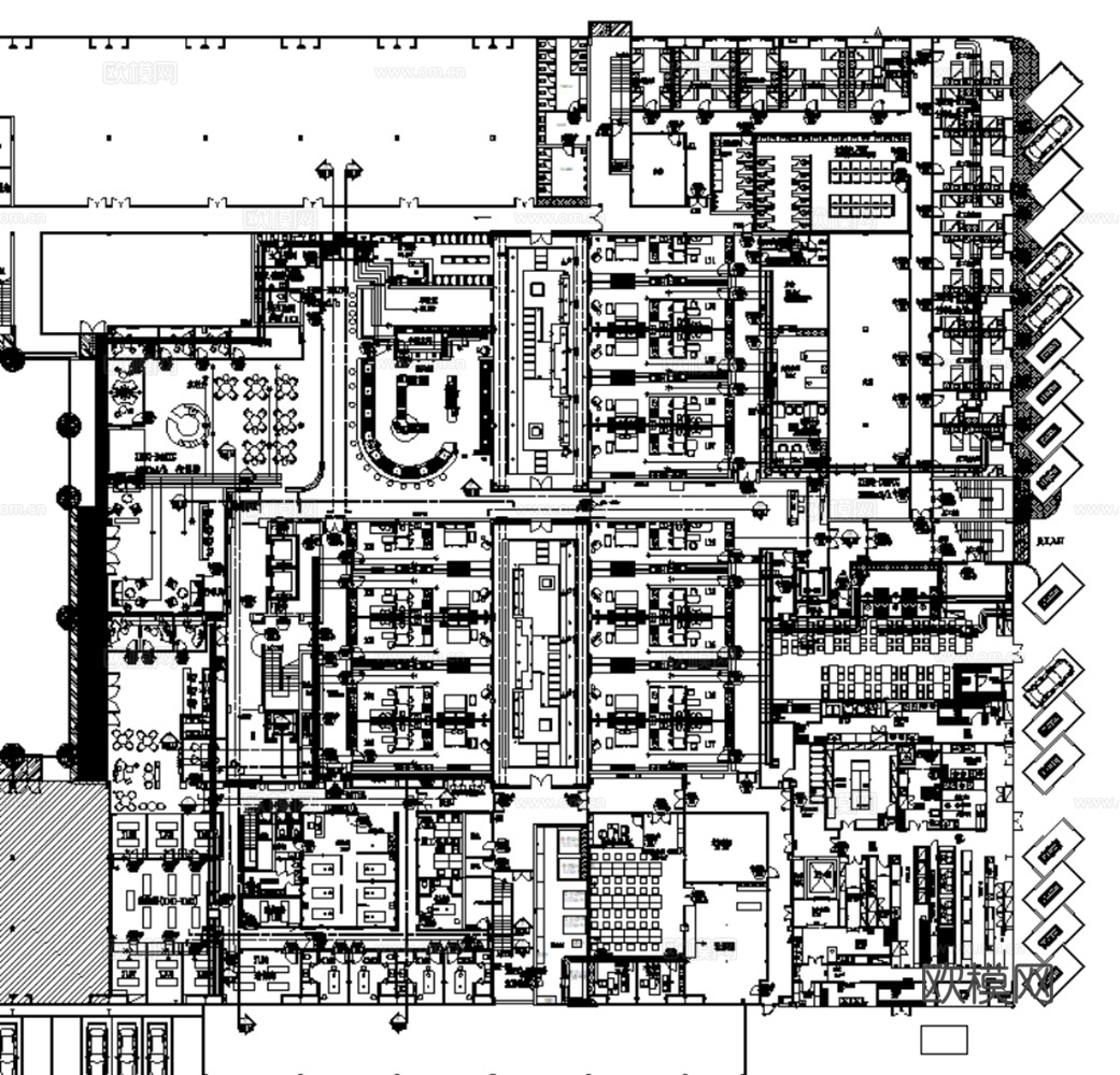 6套现代月子中心会所妇产医院CAD施工图最新整理合集cad施工图