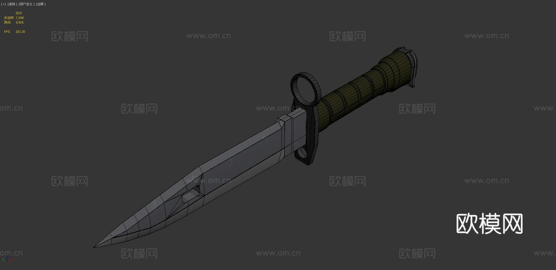 刺刀枪3d模型下载（渲染图4）