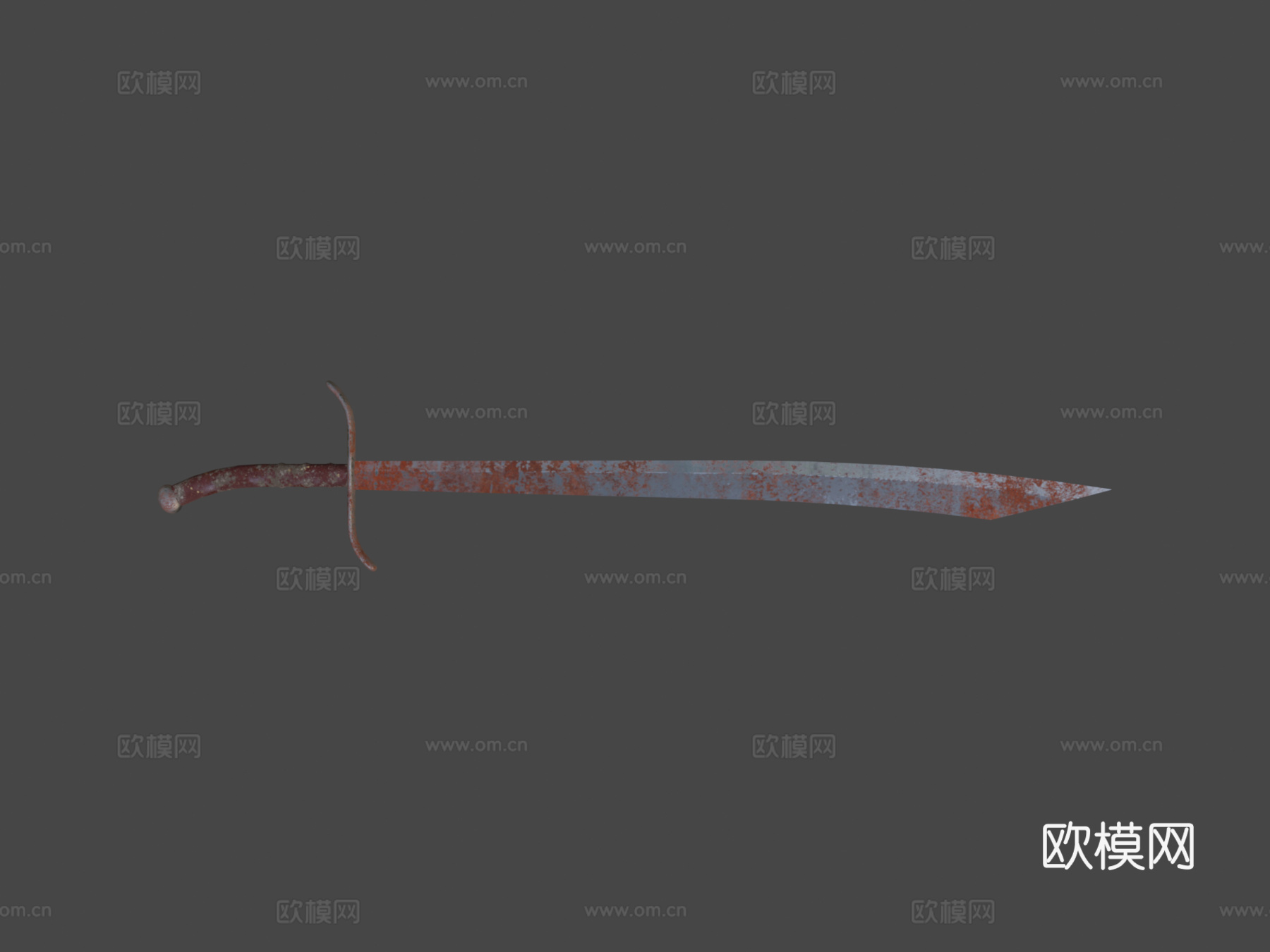 海盗军刀脏污3d模型下载（渲染图7）