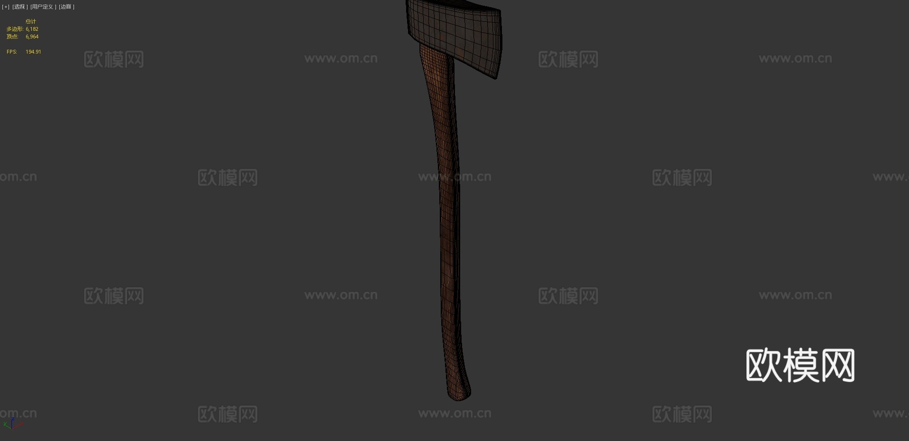 斧头3d模型下载（渲染图4）