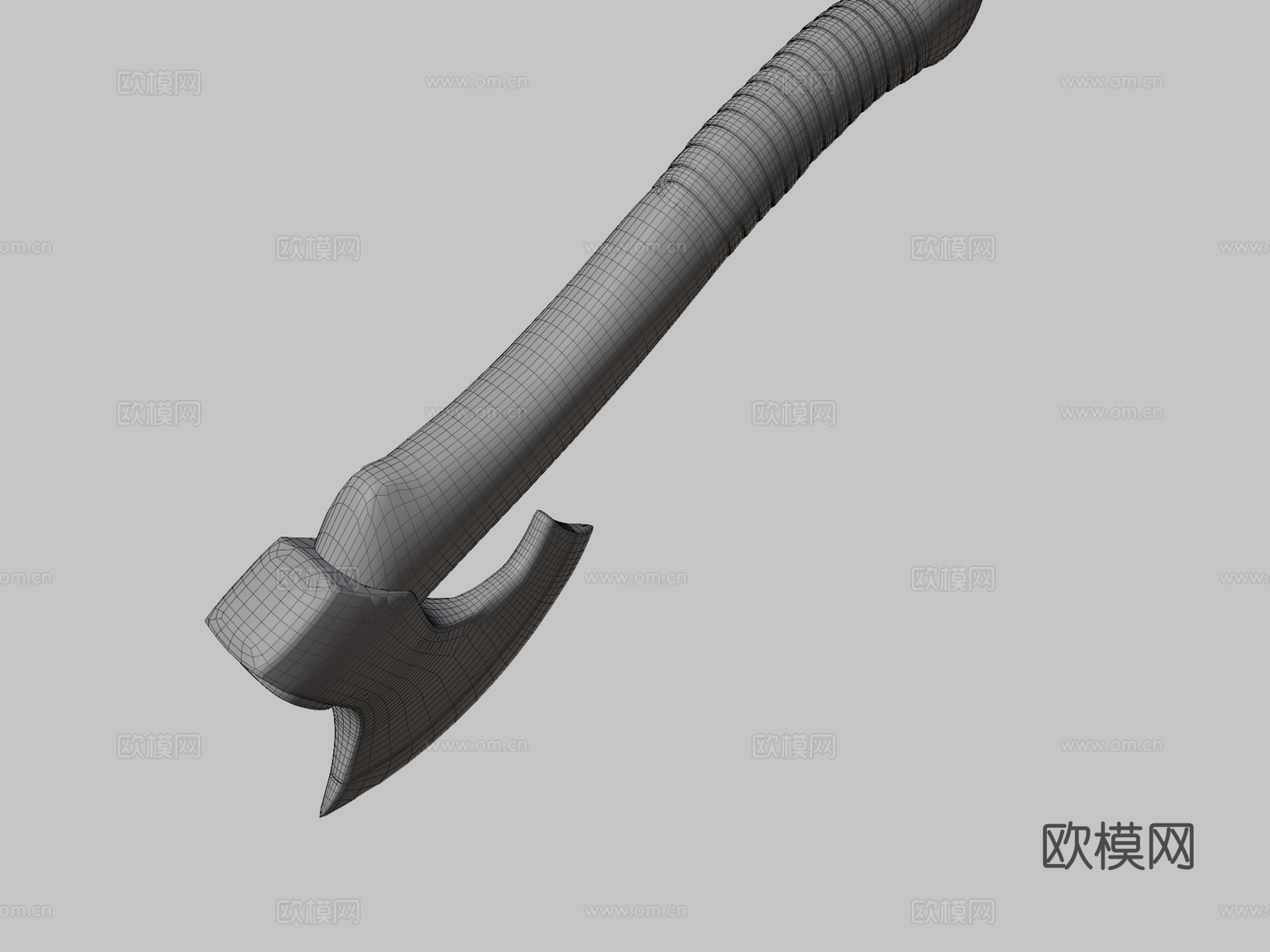 约翰尼曼手工狩猎斧游戏资产3d模型下载（渲染图3）