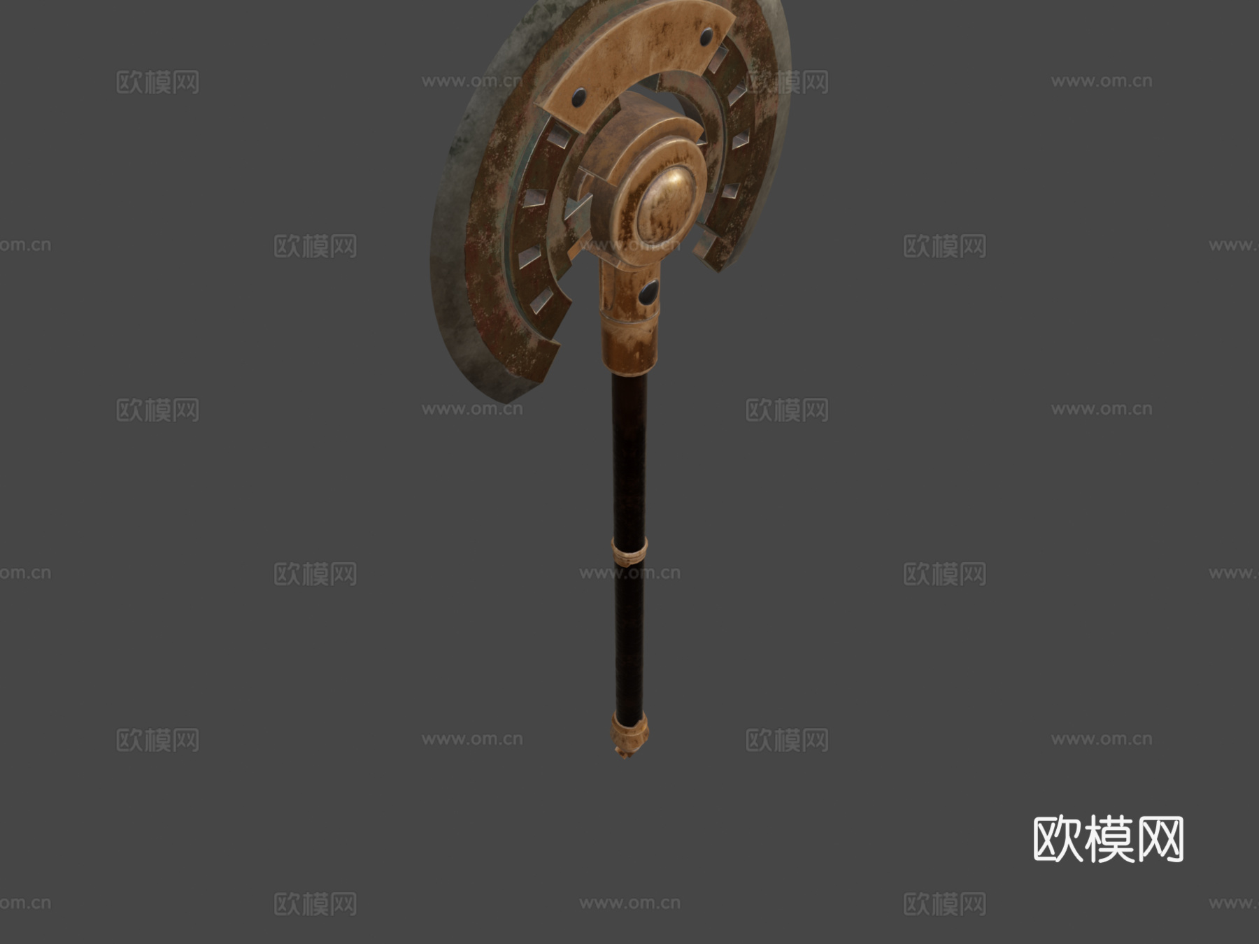 矮人战斧3d模型下载（渲染图6）