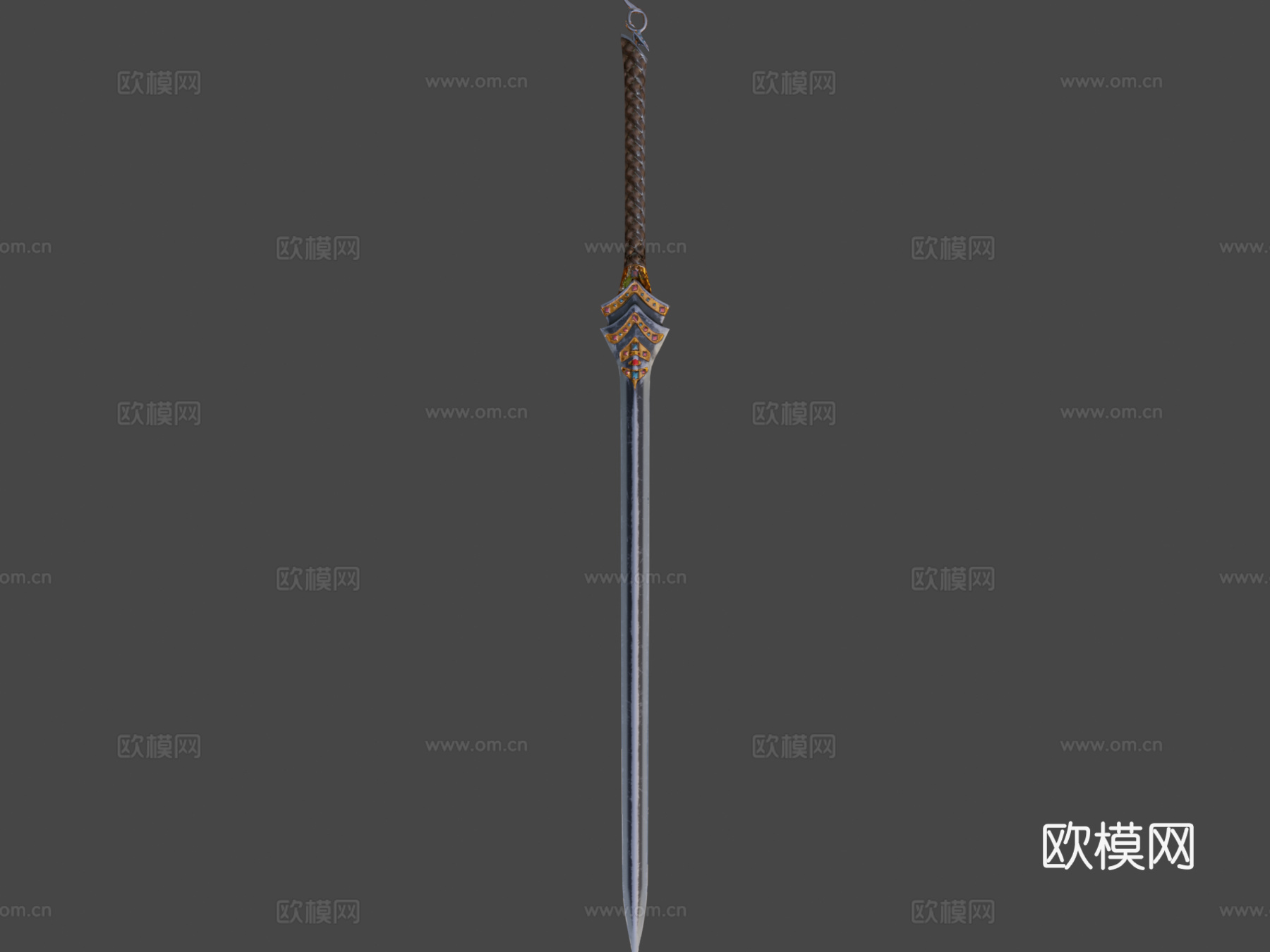 剑.低多边形3d模型下载（渲染图6）