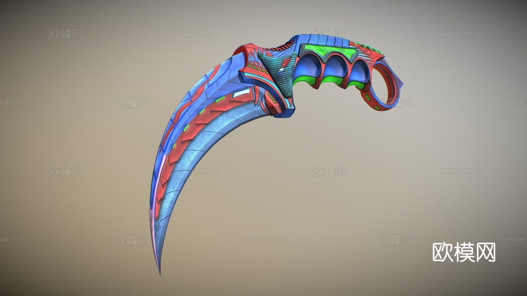 爪刀萨雷克斯3d模型3d模型下载（渲染图1）