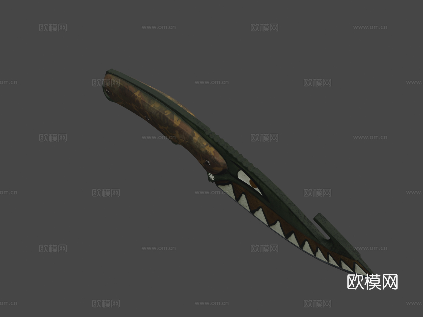 肠刀白色反抗3d模型下载（渲染图5）