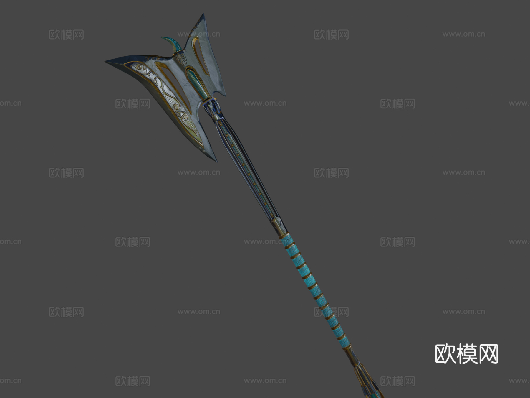 死亡猎手巨斧5级3d模型下载（渲染图1）