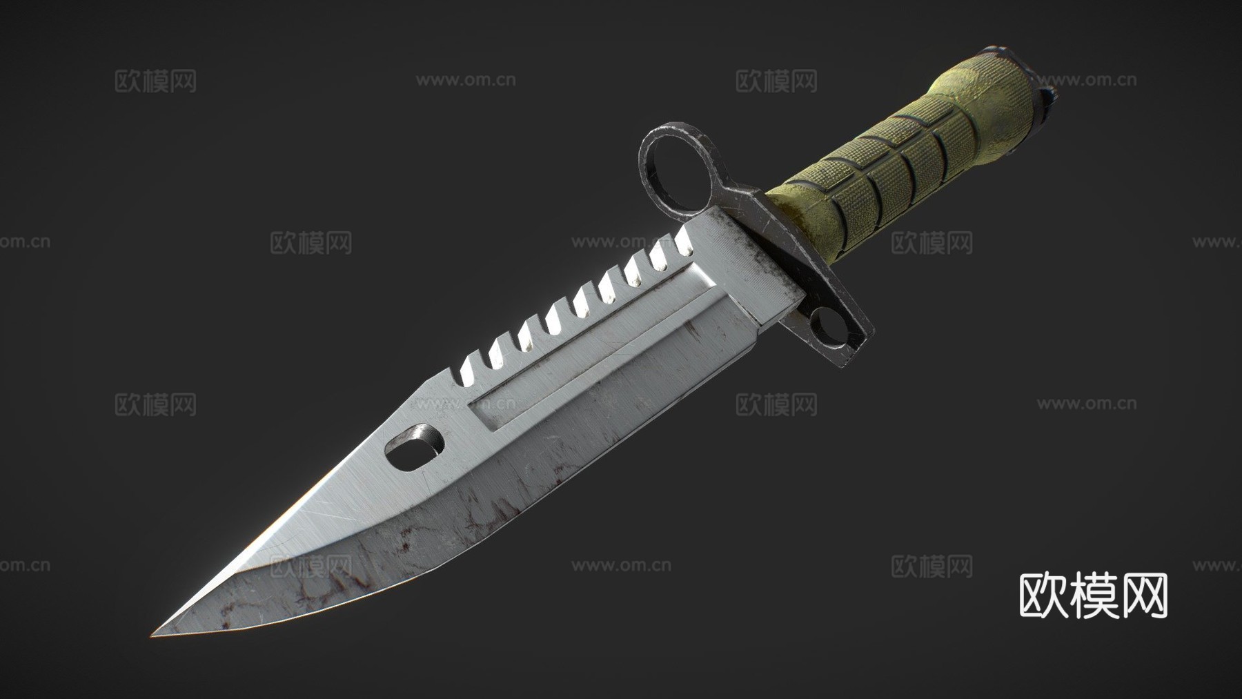 M9刺刀3d模型下载（渲染图1）