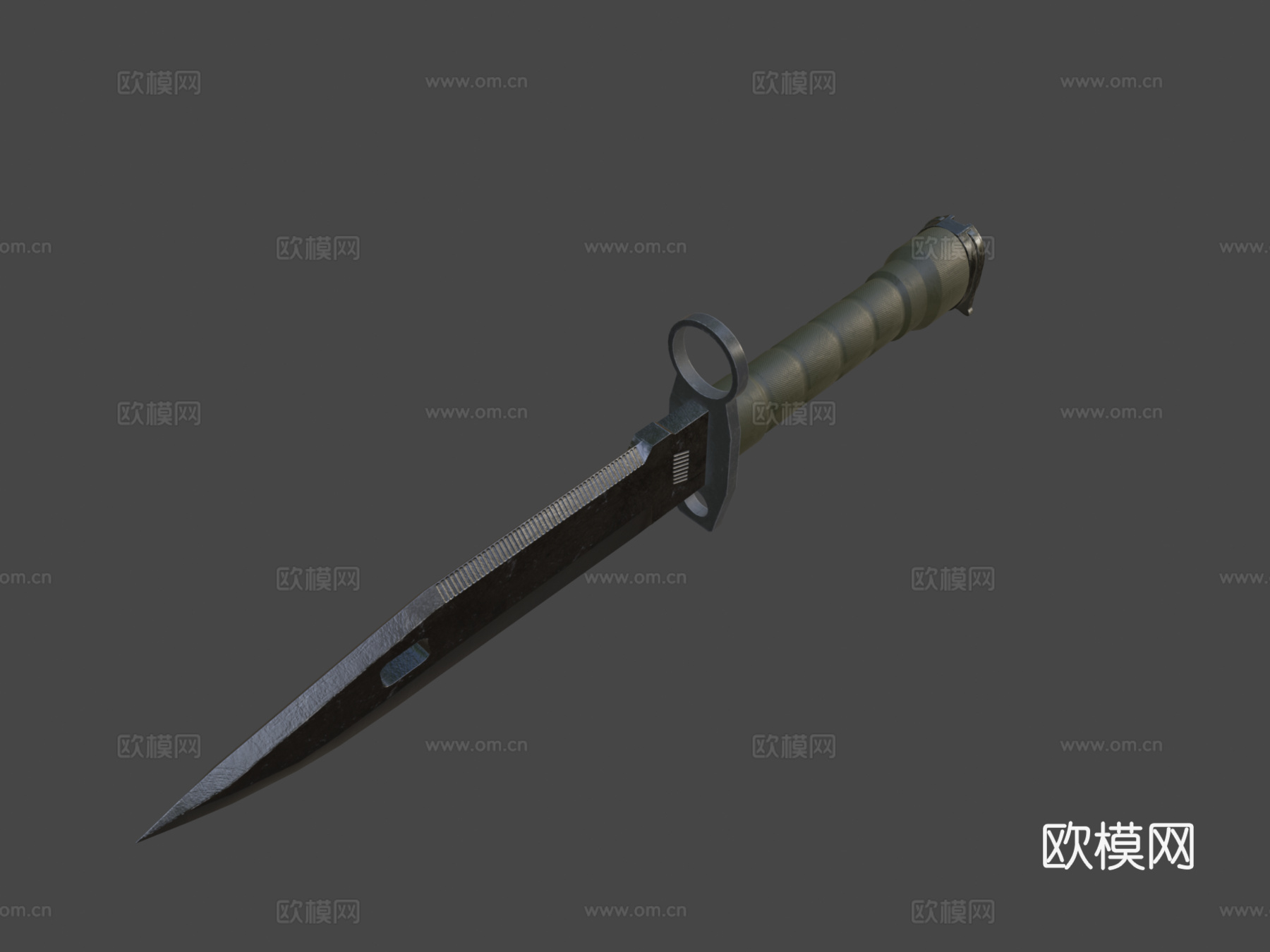 刺刀枪3d模型下载（渲染图6）