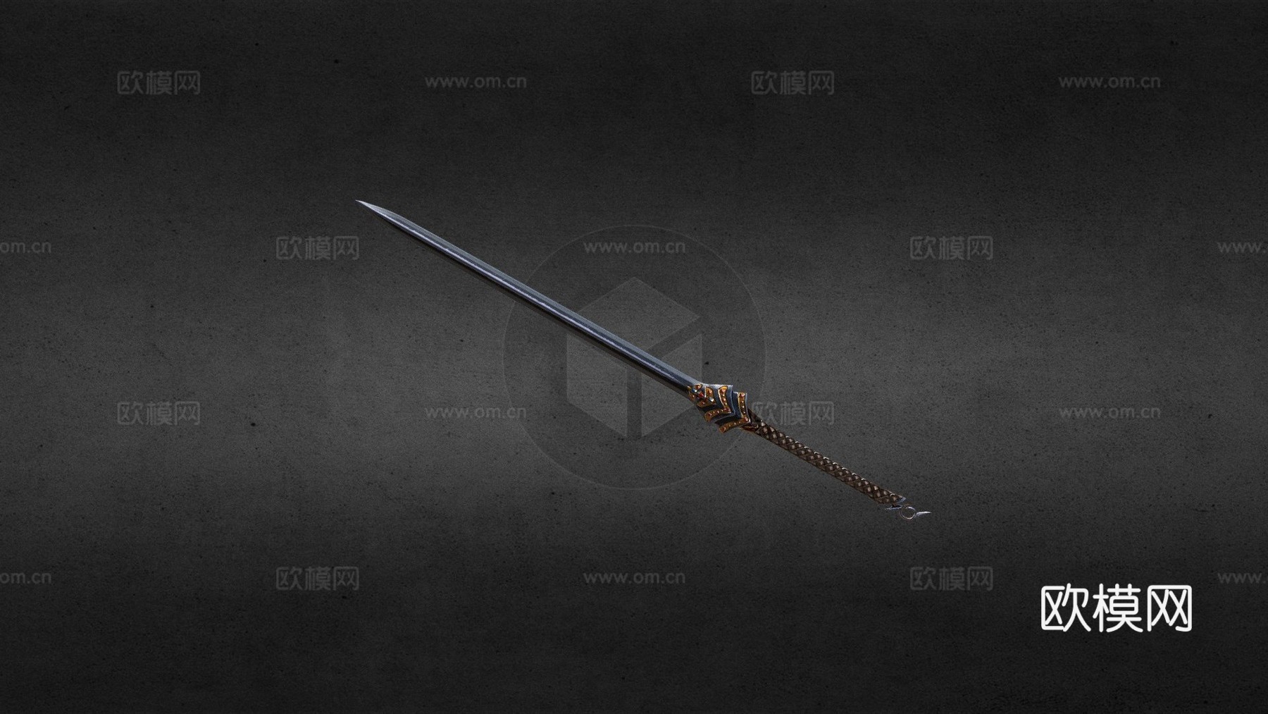 剑.低多边形3d模型下载（渲染图1）