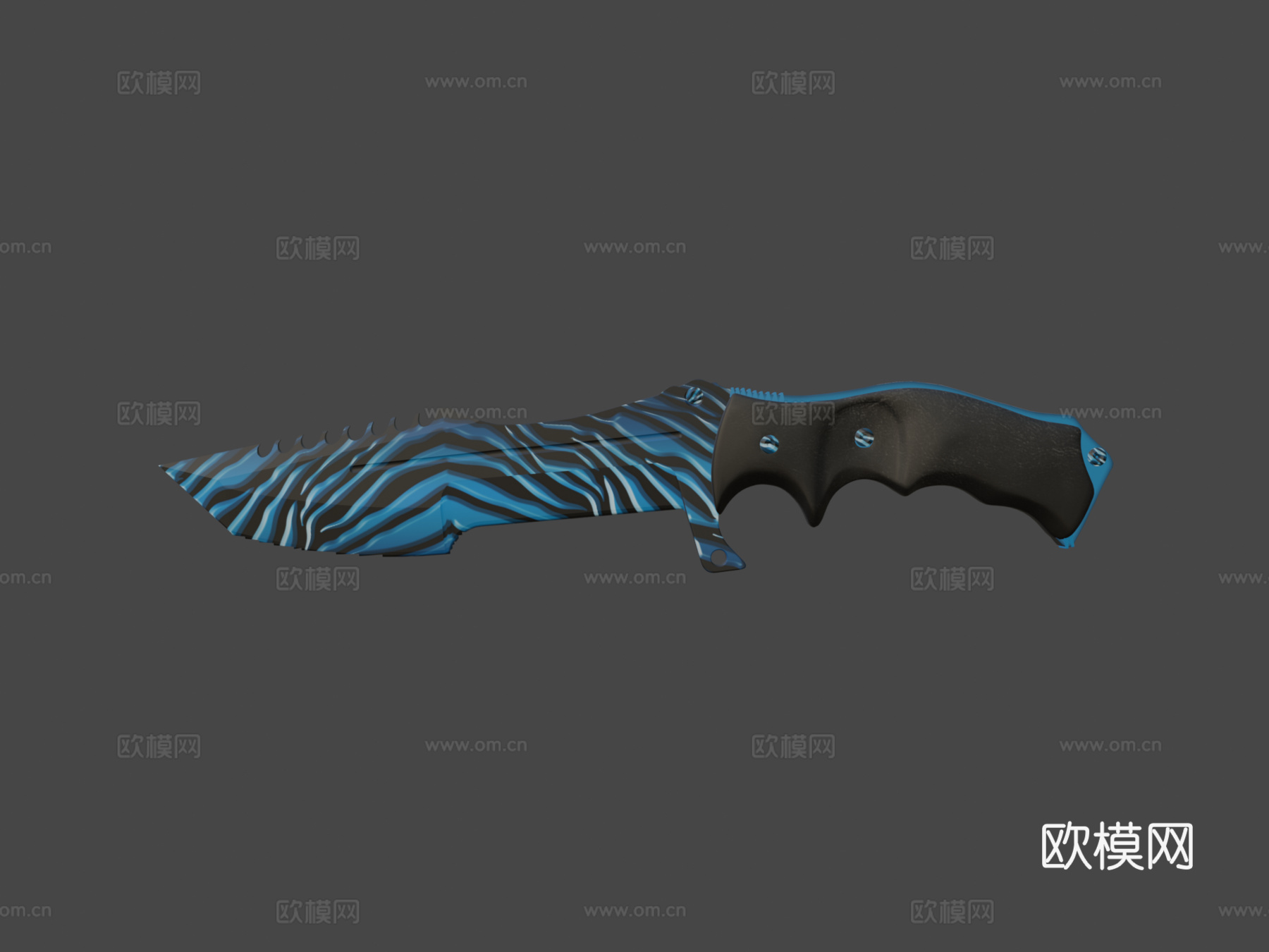 猎人刀擦伤蓝3d模型下载（渲染图8）