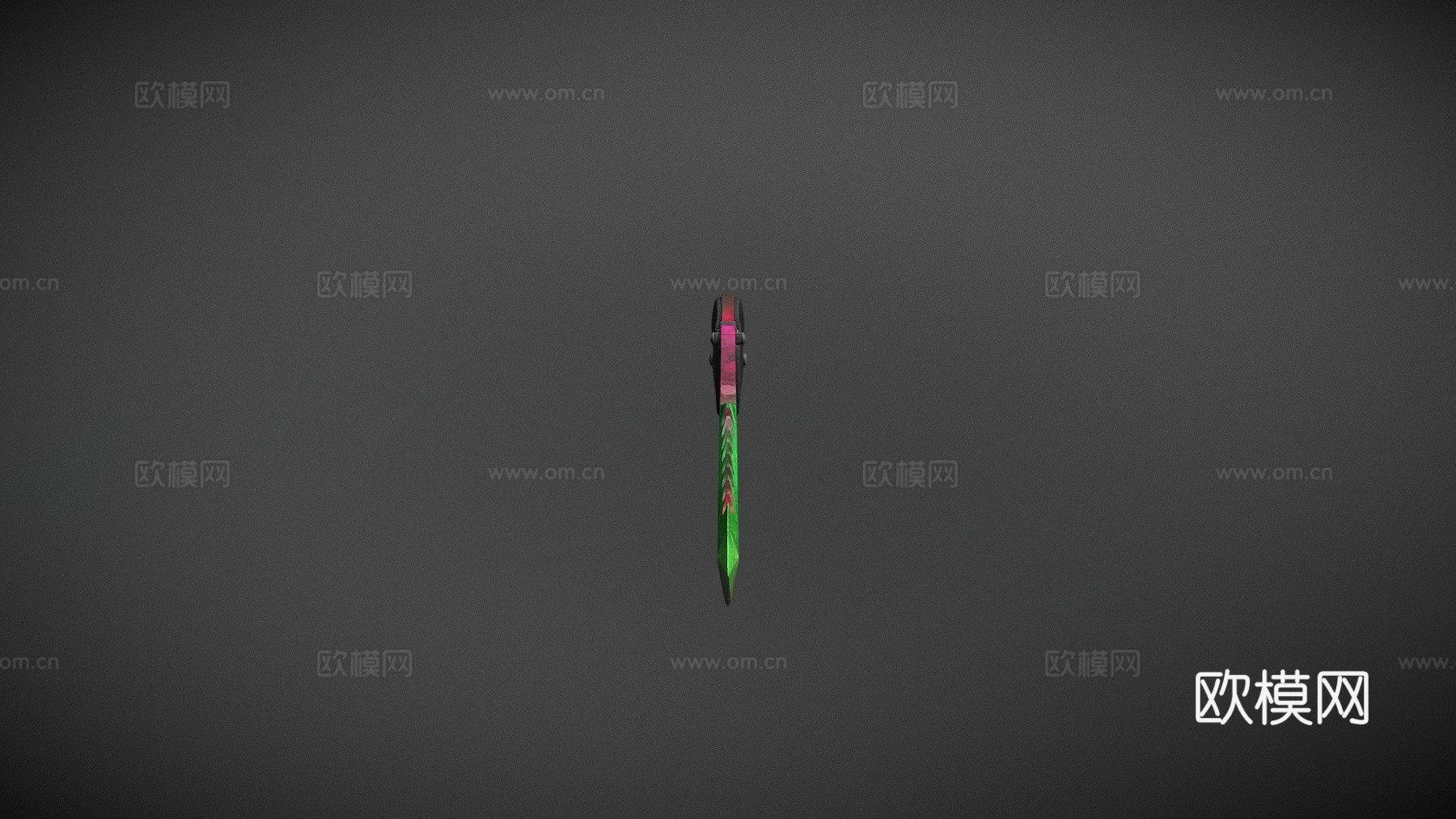 汗血杀手猎人刀3d模型下载（渲染图1）