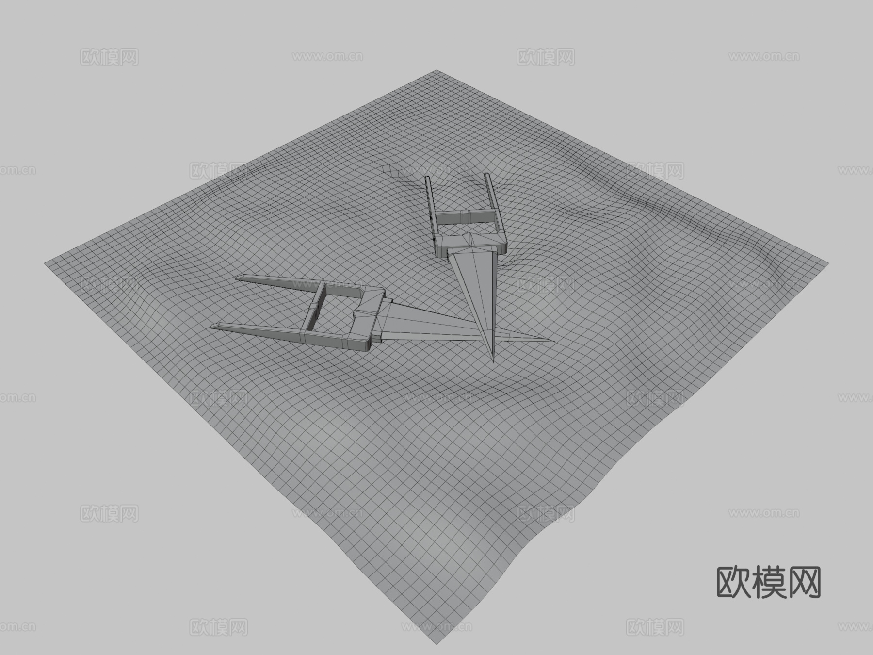 猴子泰坦卡塔尔匕首3d模型下载（渲染图3）