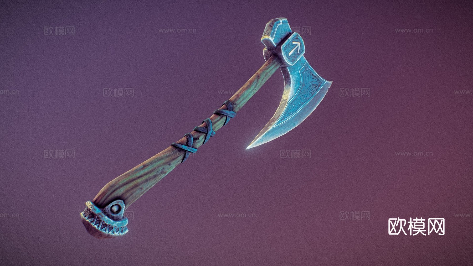 北欧战斧3d模型下载（渲染图1）