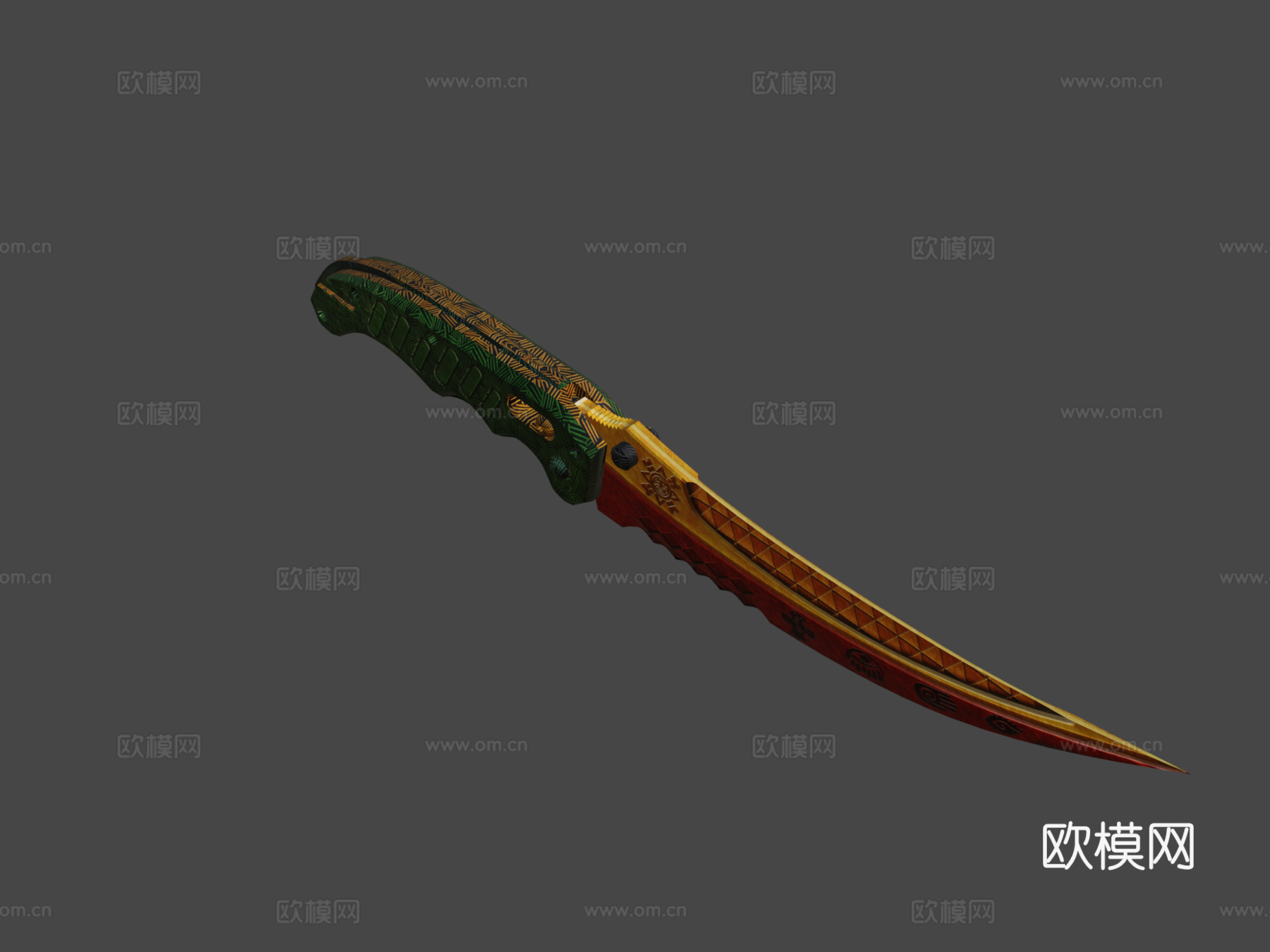 翻转刀钱蒂科3d模型下载（渲染图7）