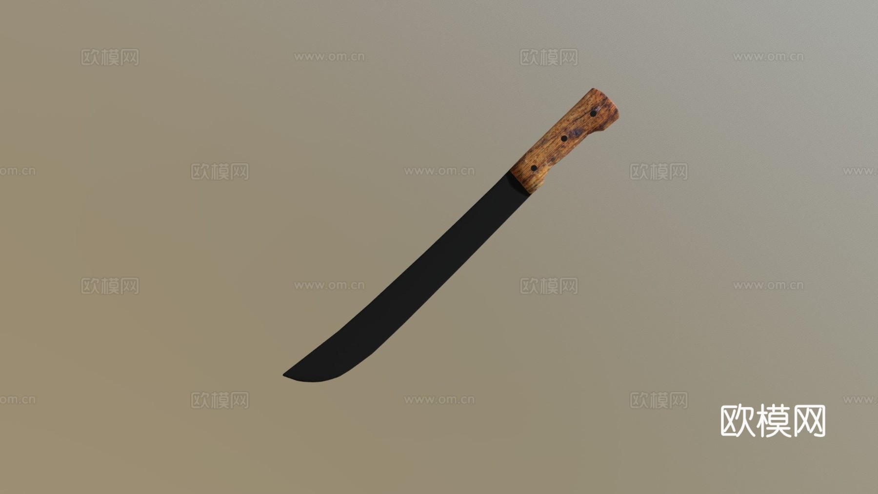 砍刀3d模型下载（渲染图1）