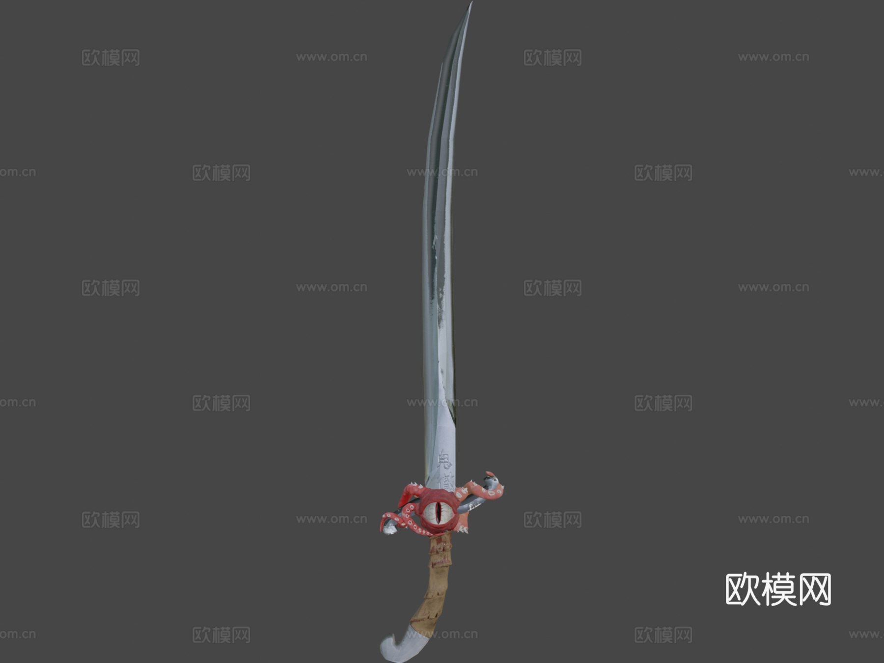 恶魔剑低多边形3d模型下载（渲染图7）