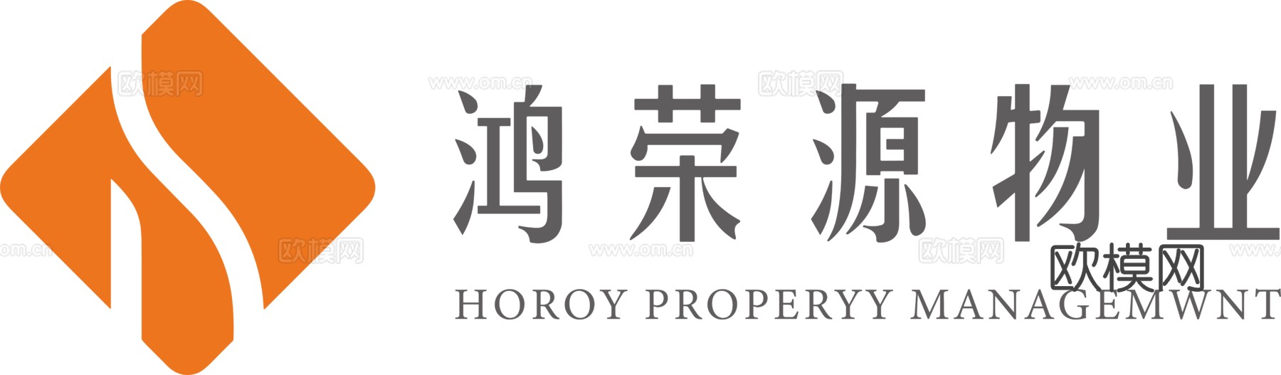 鸿荣源物业，物业管理logo