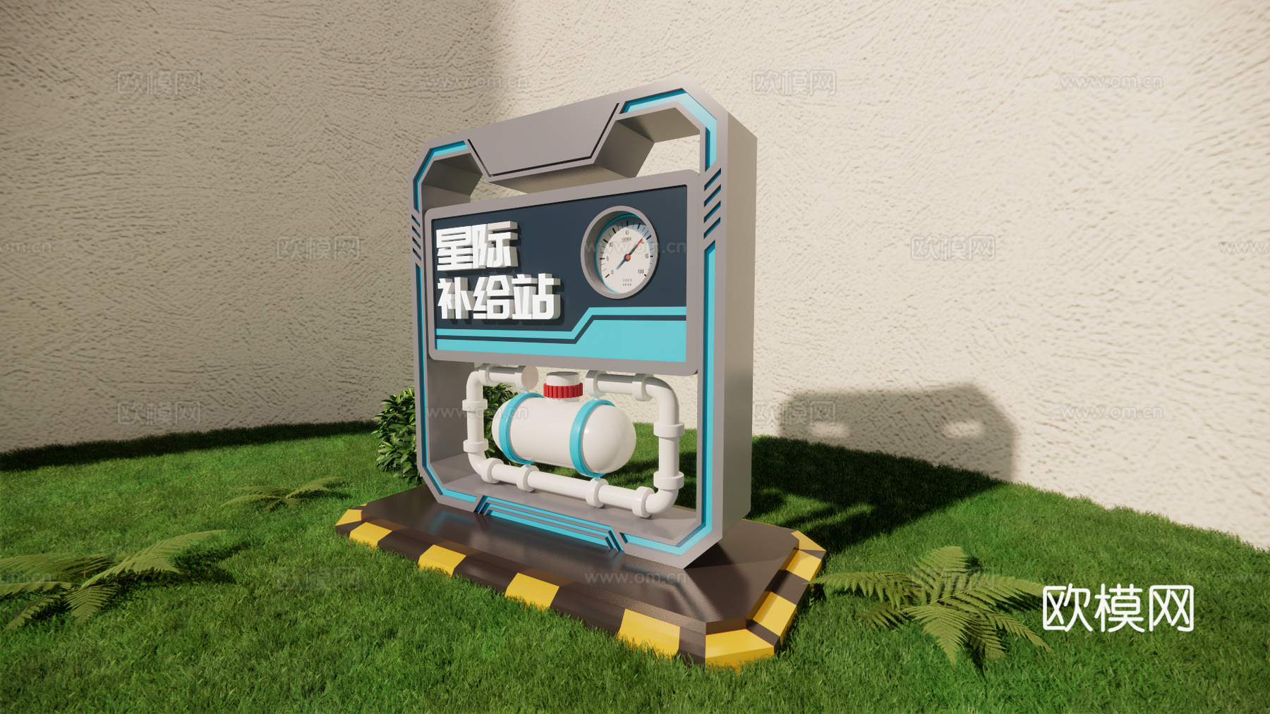 科技美陈 科技导视 公园导视 美陈导视 美陈打卡su模型