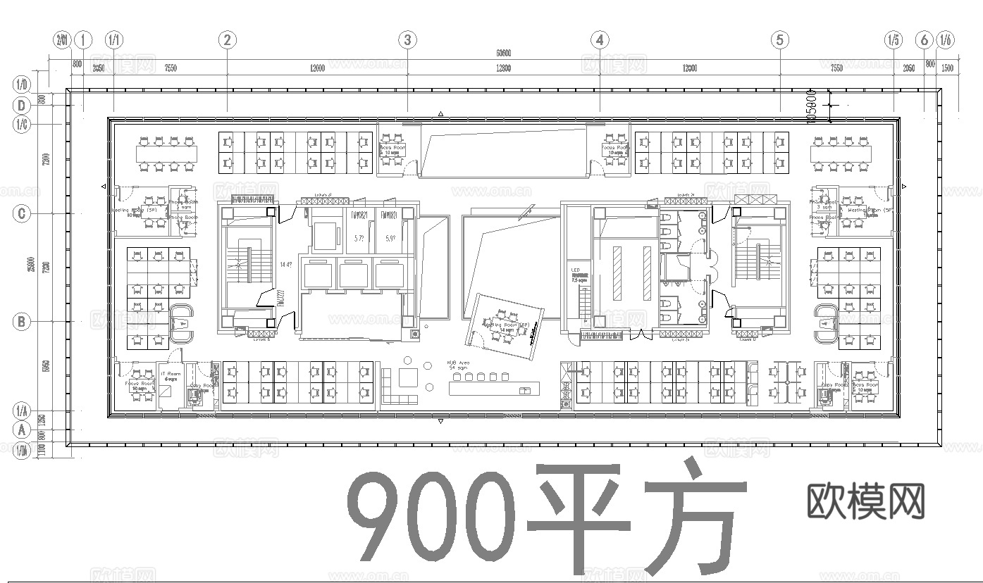 38套办公室 最新平面施工图合集cad施工图