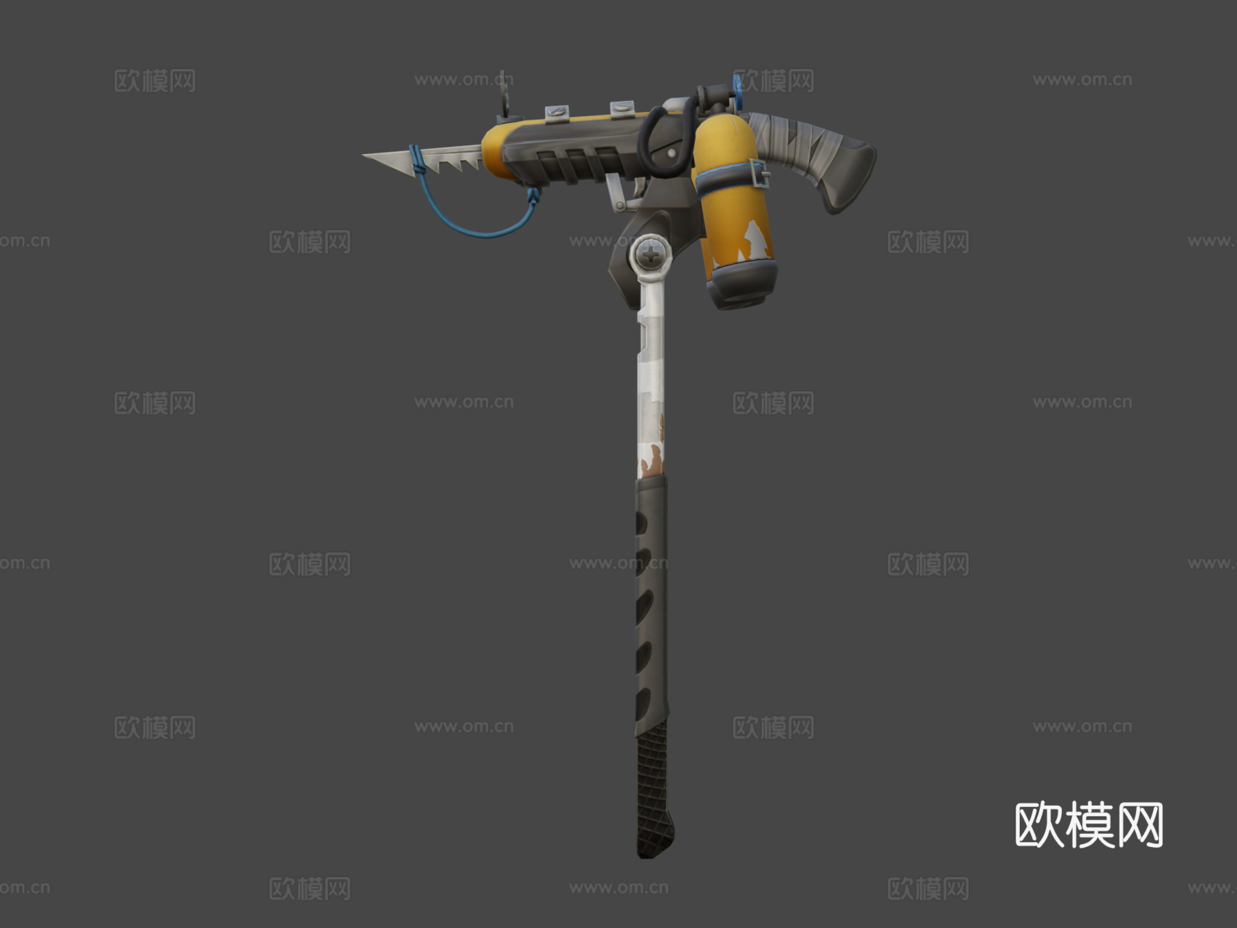 采集工具鱼叉斧3d模型下载（渲染图5）