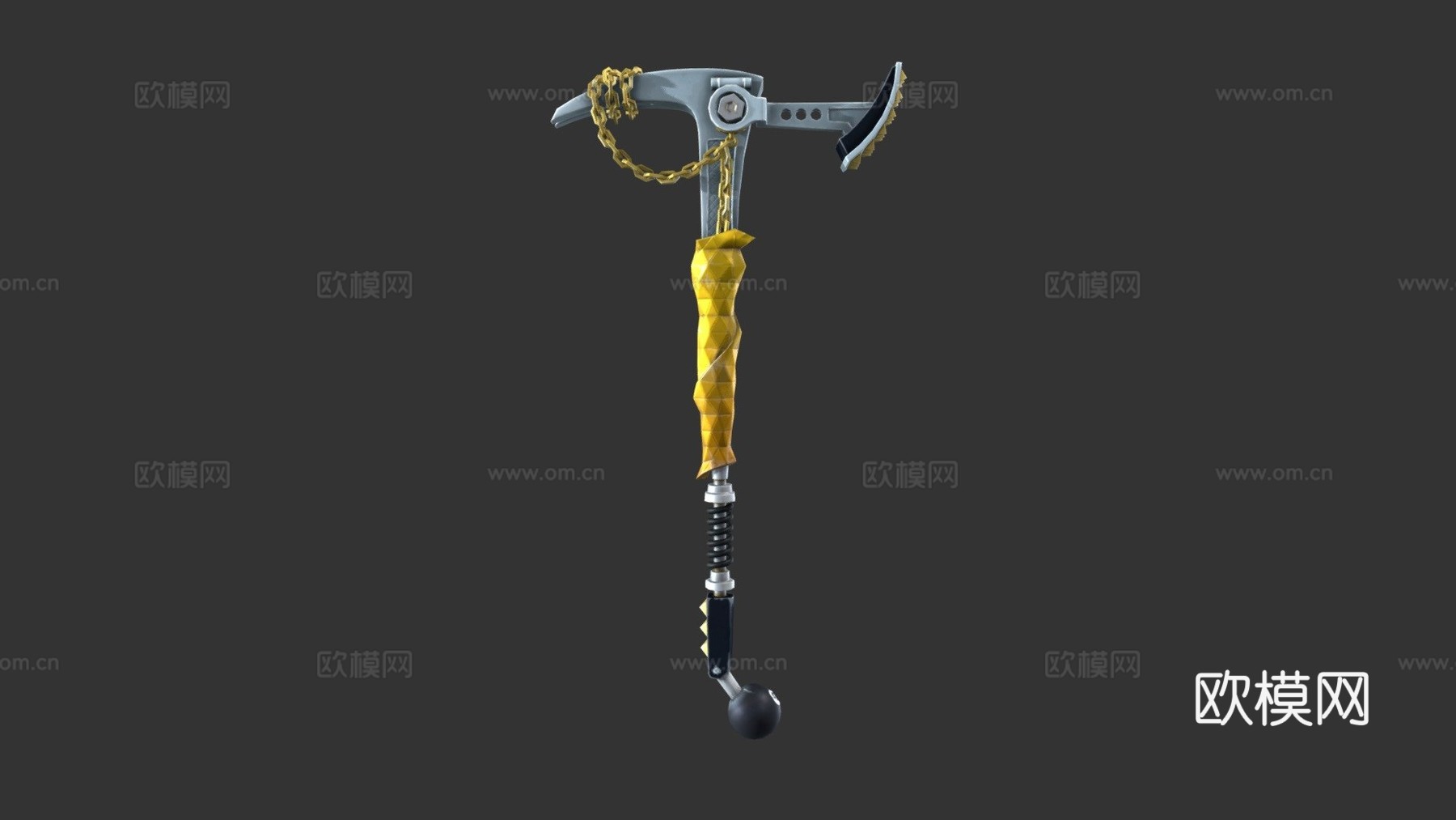 采集工具离合斧3d模型下载（渲染图1）