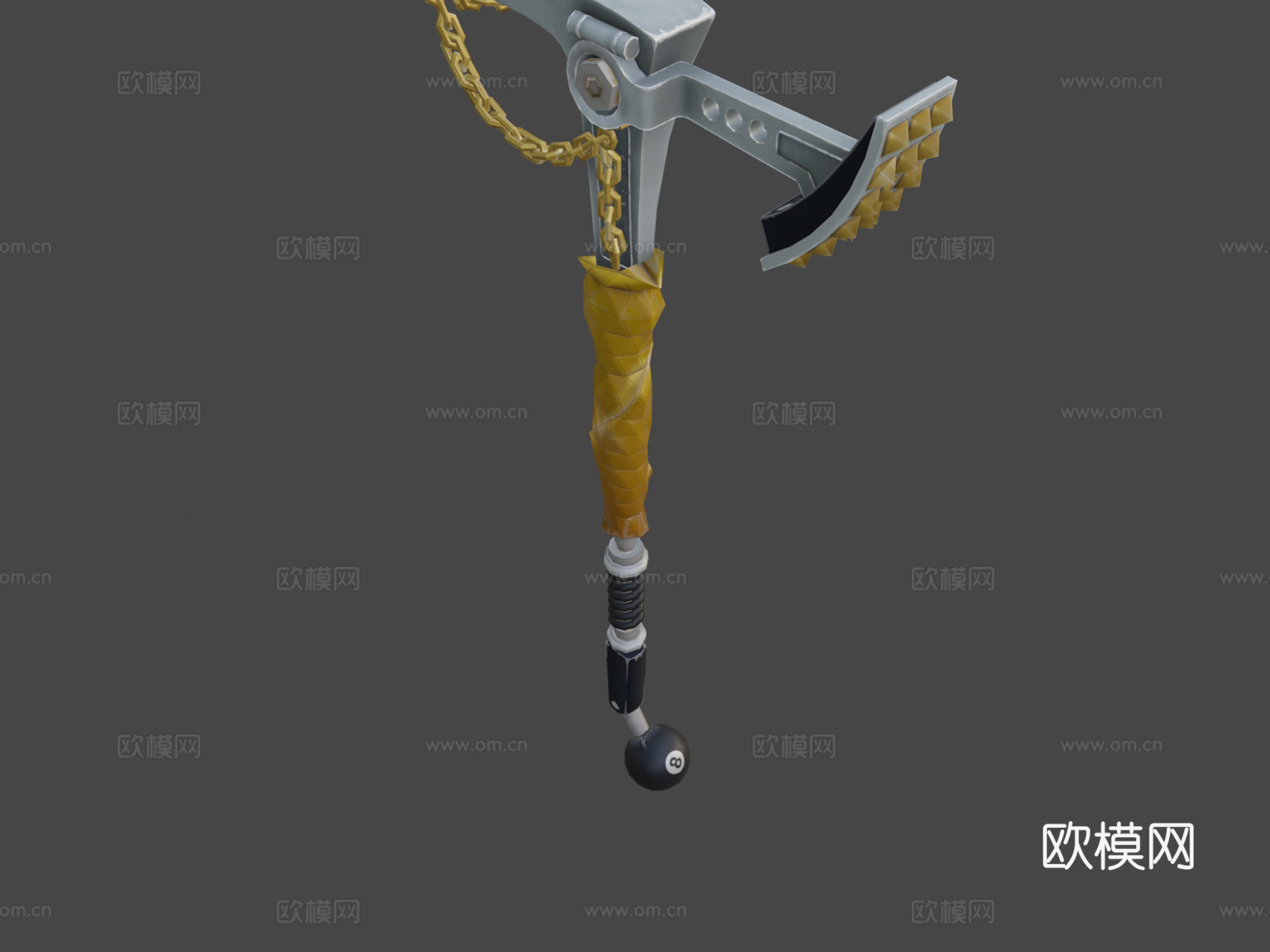 采集工具离合斧3d模型下载（渲染图8）