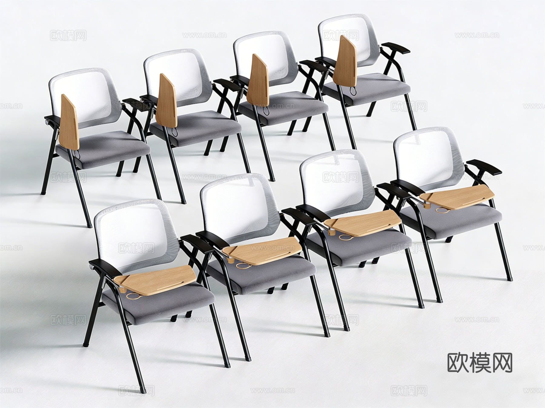 现代办公椅 休闲椅 培训椅su模型