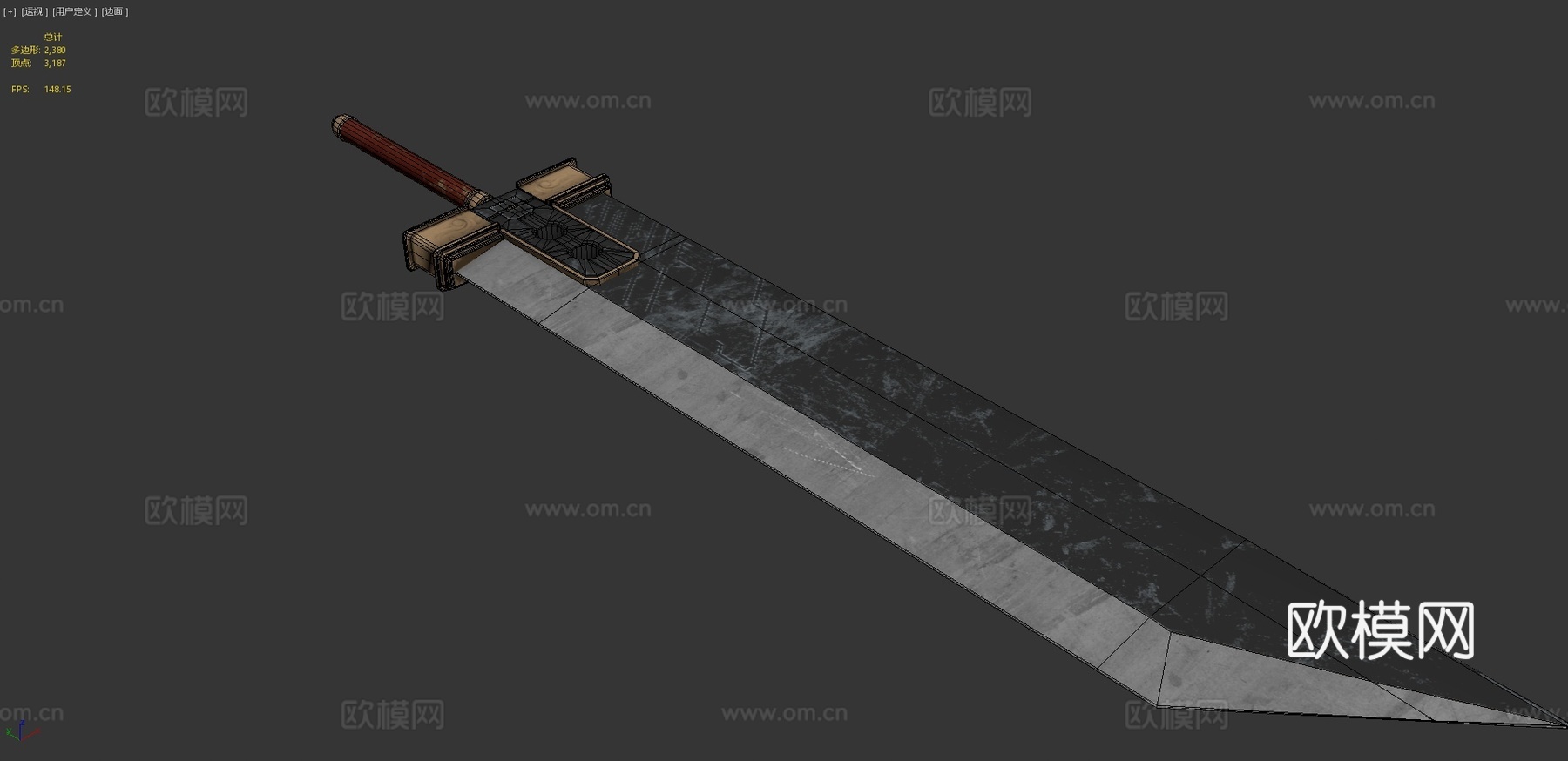 破坏剑3d模型下载（渲染图4）