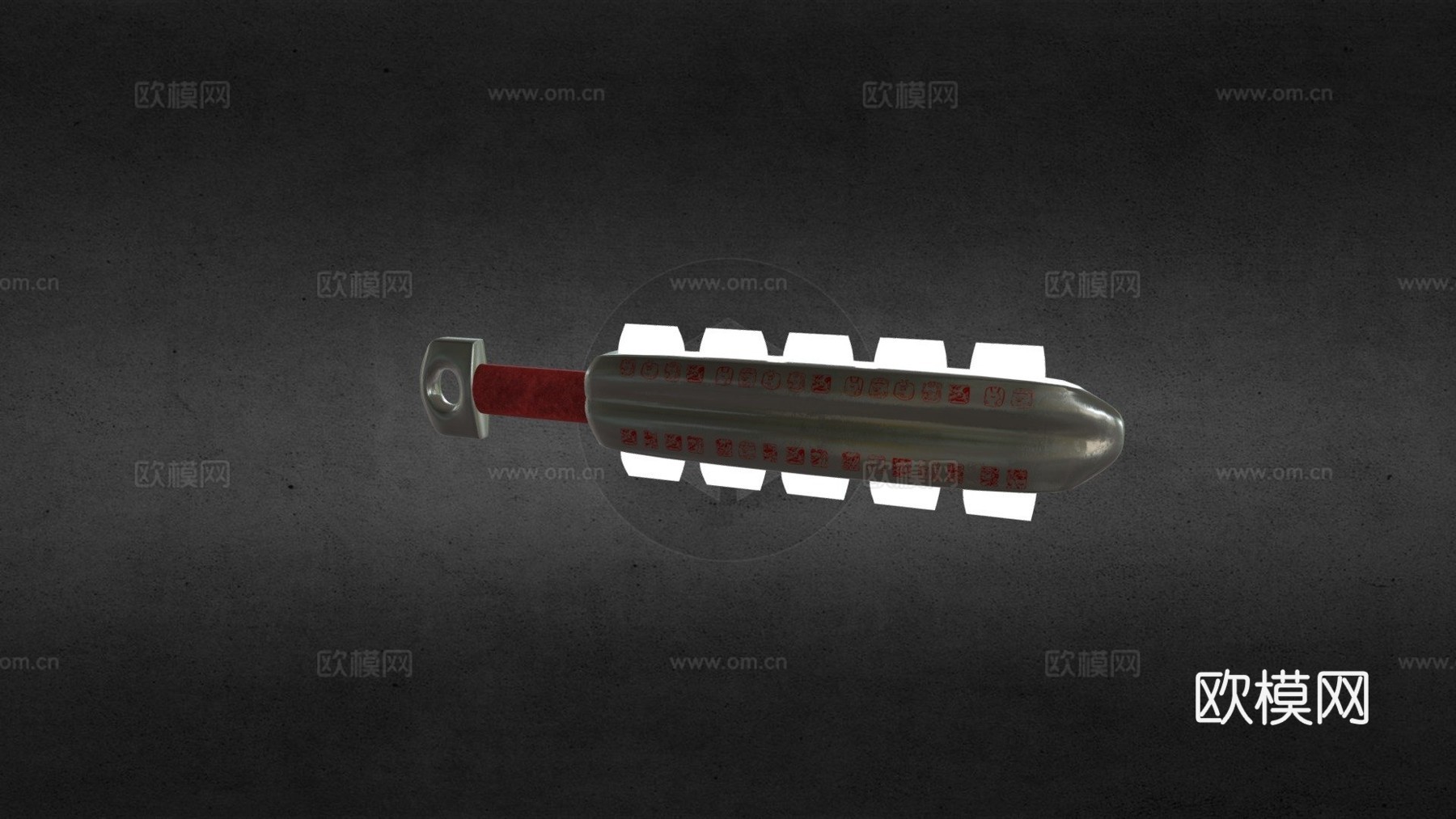 阿兹特克风格战斧3d模型下载（渲染图1）