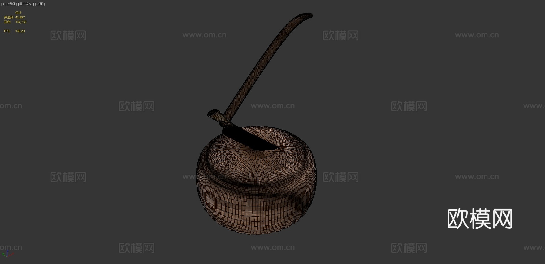 锄头王者之剑3d模型下载（渲染图4）