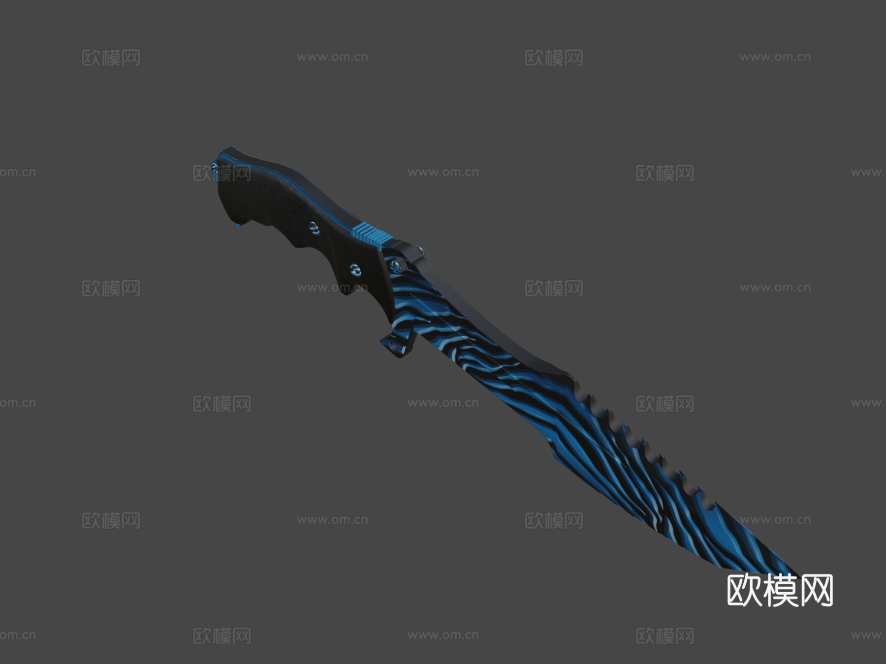 猎人刀擦伤蓝3d模型下载（渲染图6）