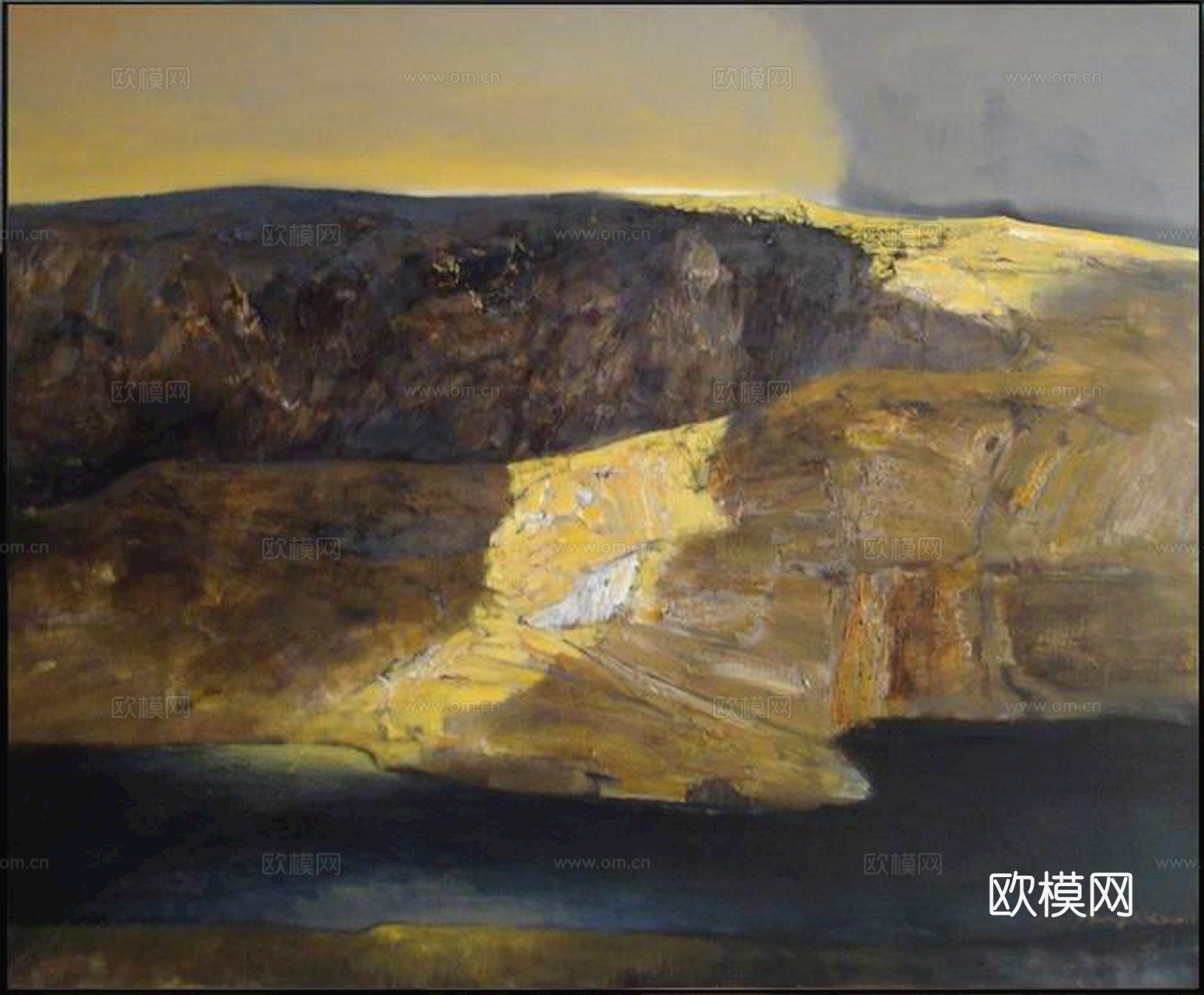 中式新中式挂画壁画字画山水花鸟背景墙壁纸装饰画抽象画油画