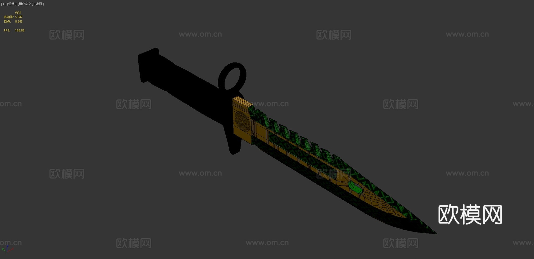 M9刺刀伊费乌拉3d模型下载（渲染图4）