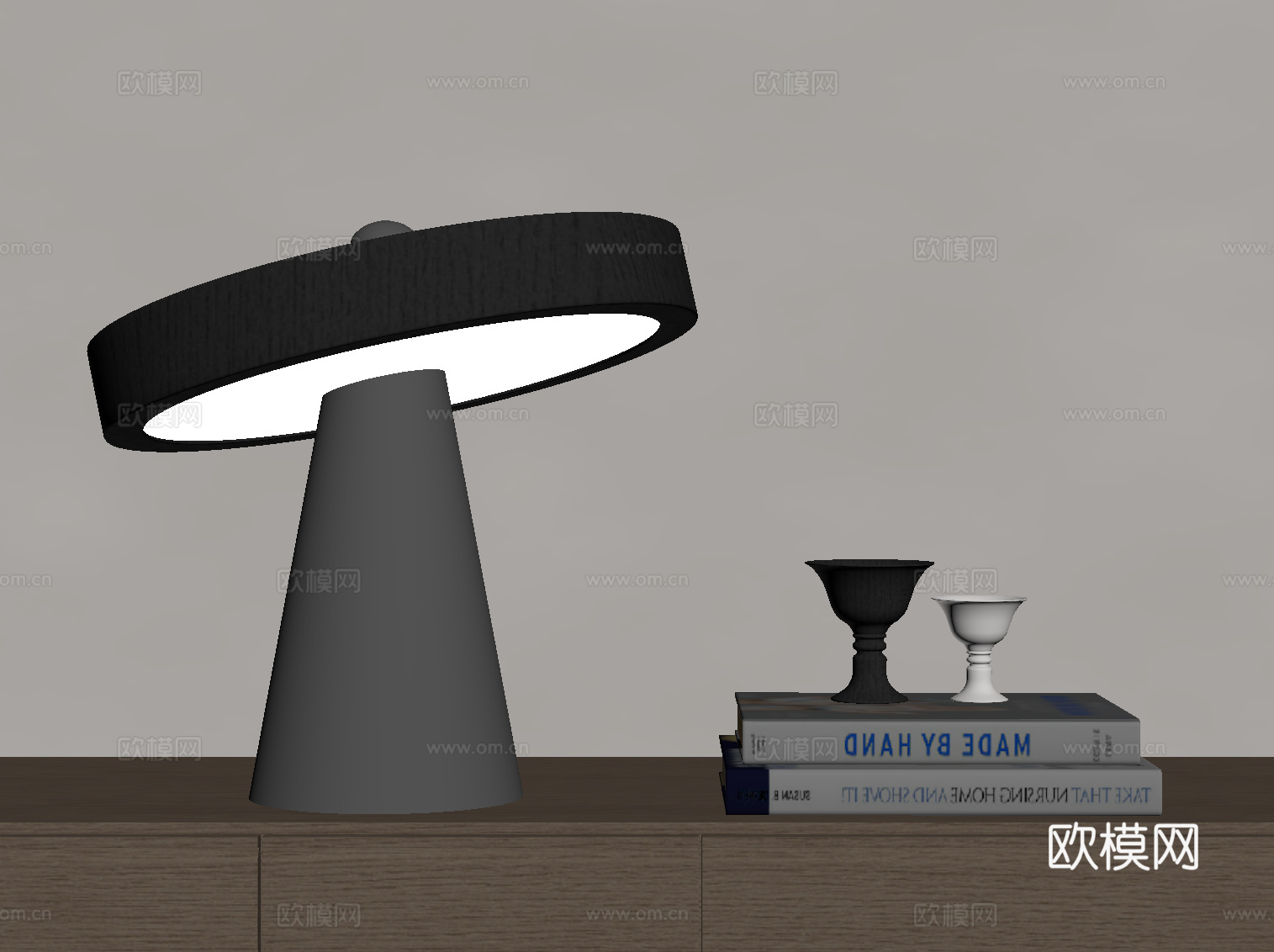 现代意式台灯 摆件su模型